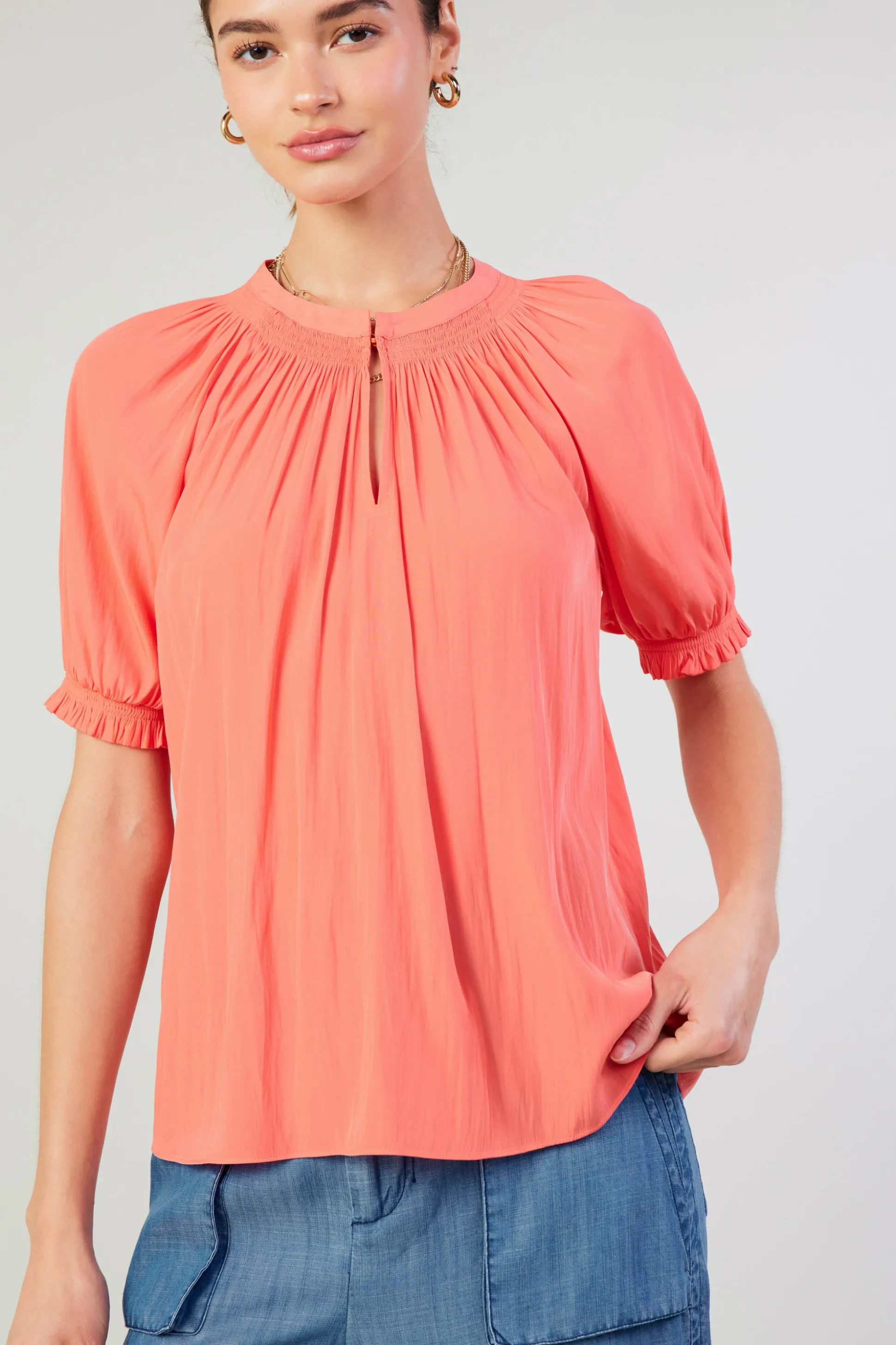 Gathered Yoke Blouse<Current Air Discount