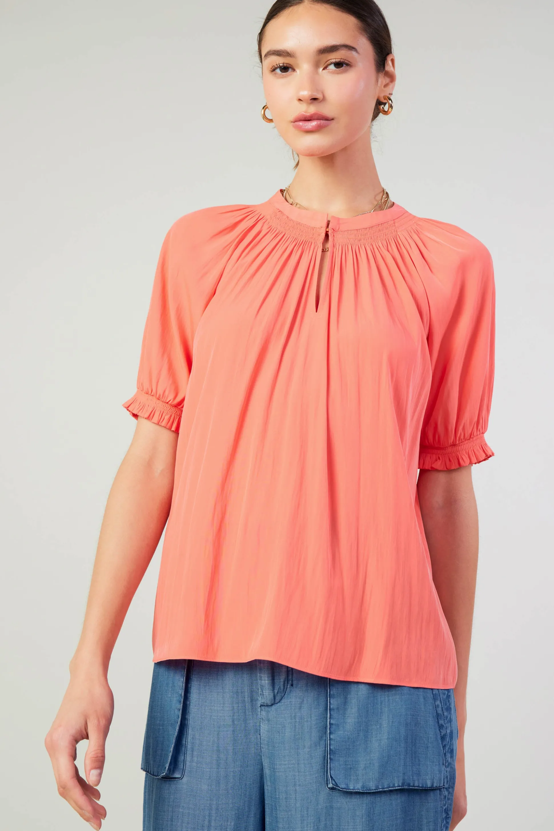 Gathered Yoke Blouse<Current Air Discount