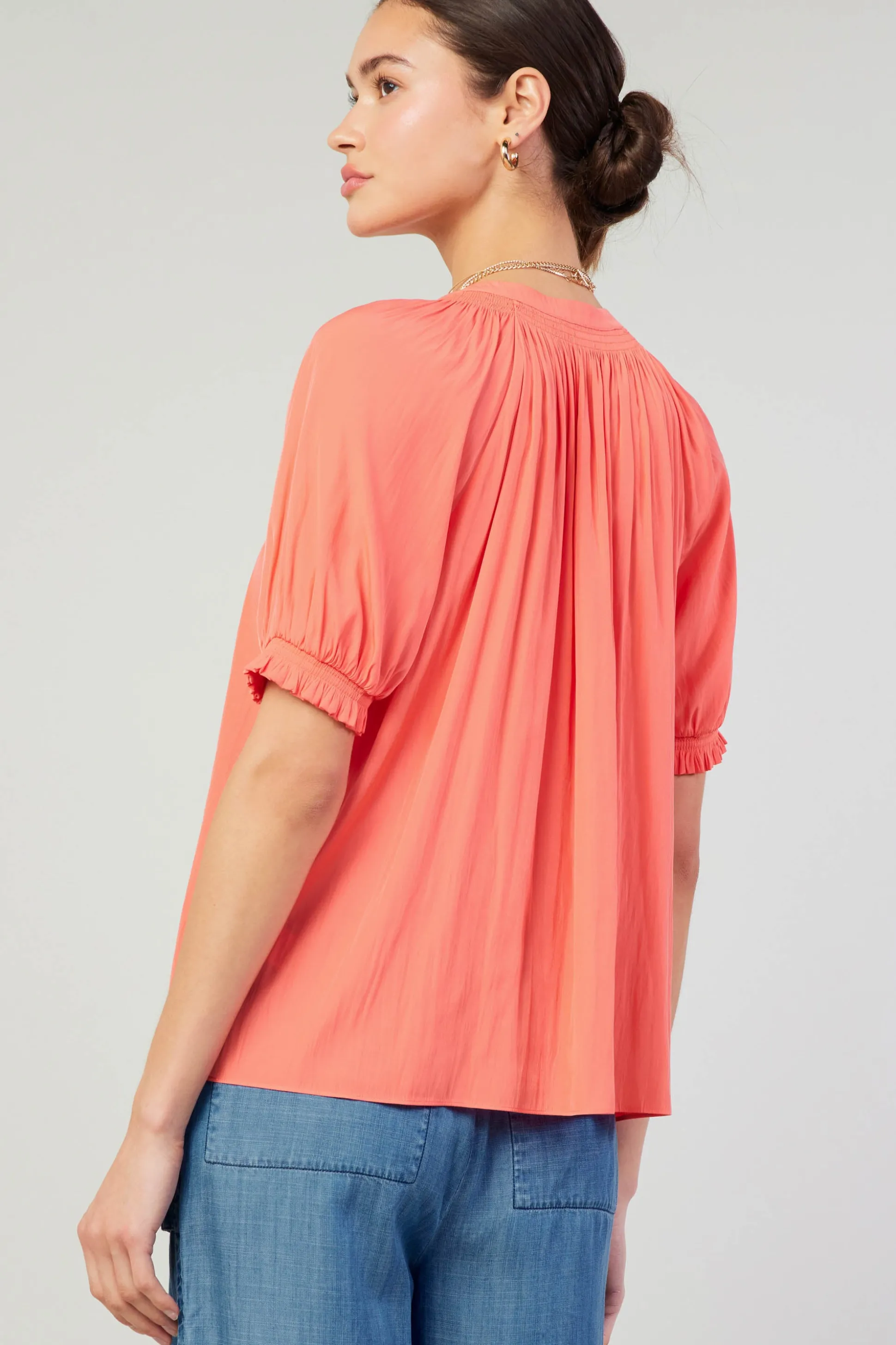 Gathered Yoke Blouse<Current Air Discount