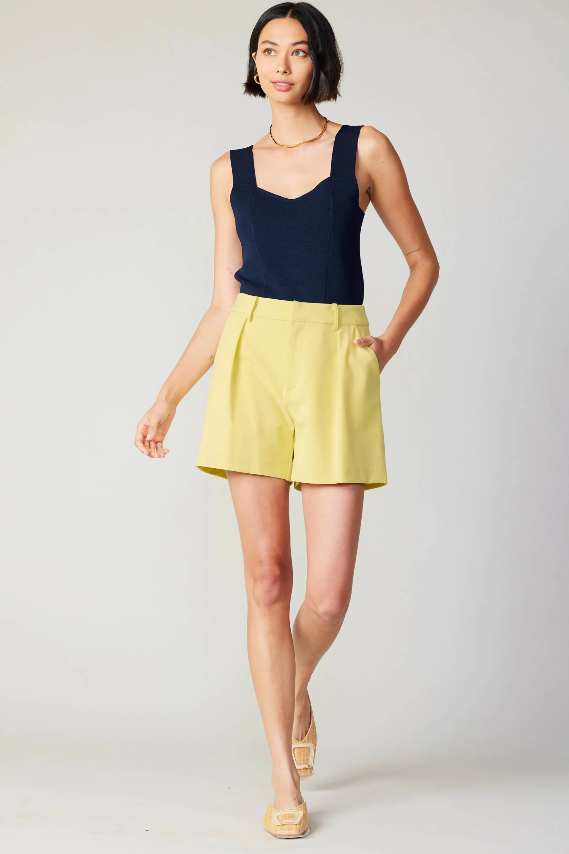 Pintucked Shorts<Current Air New