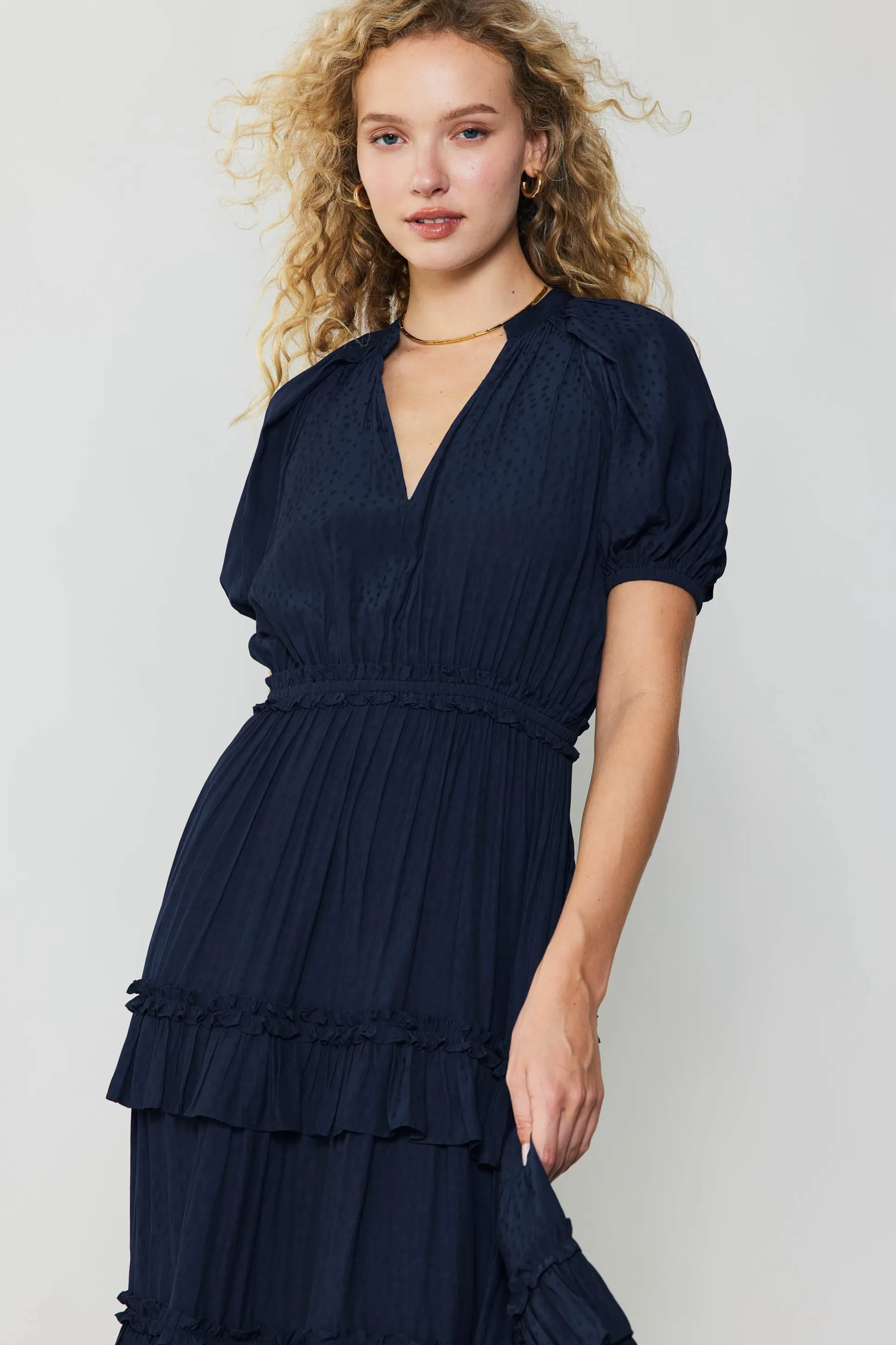 Ruffled Tiered Maxi Dress<Current Air Outlet