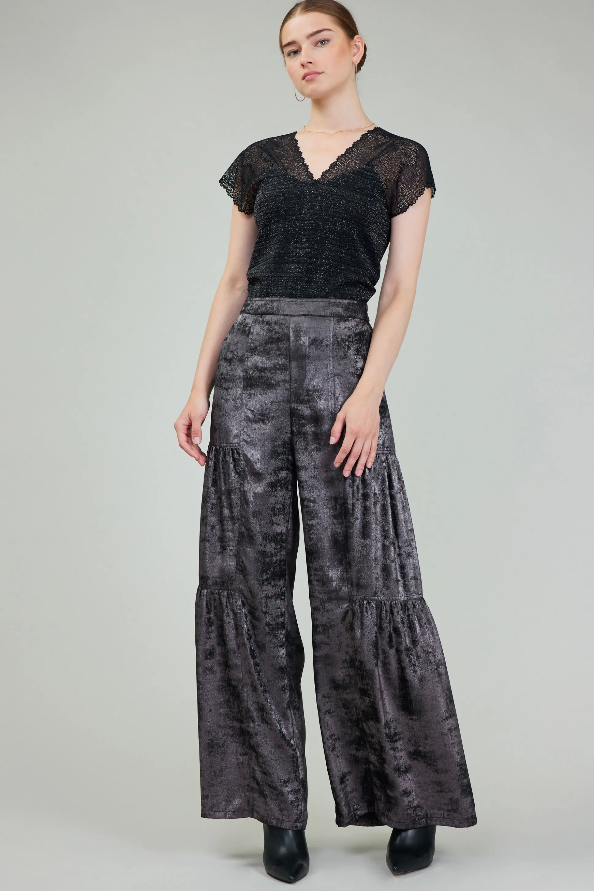Opalescent Textured Tiered Pants<Current Air Clearance