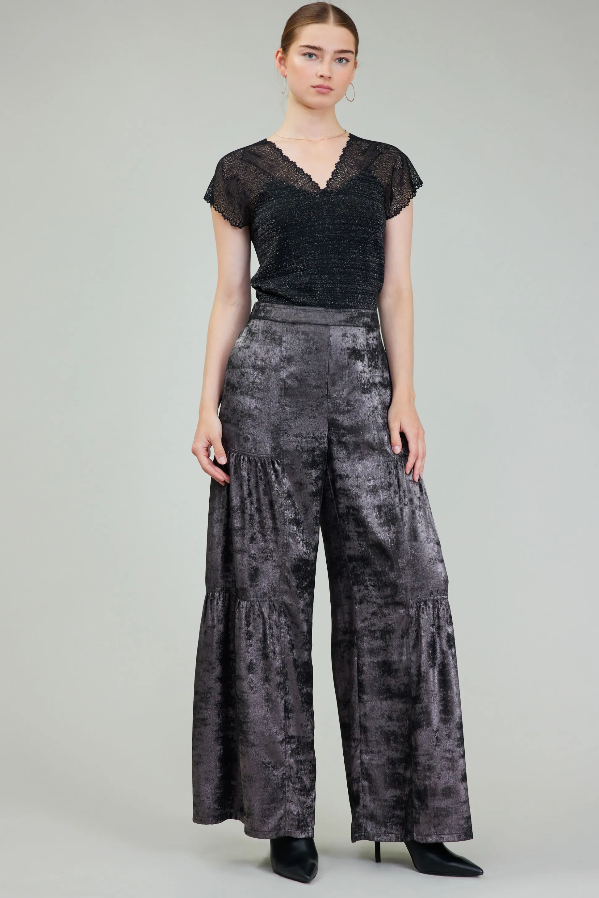 Opalescent Textured Tiered Pants<Current Air Clearance