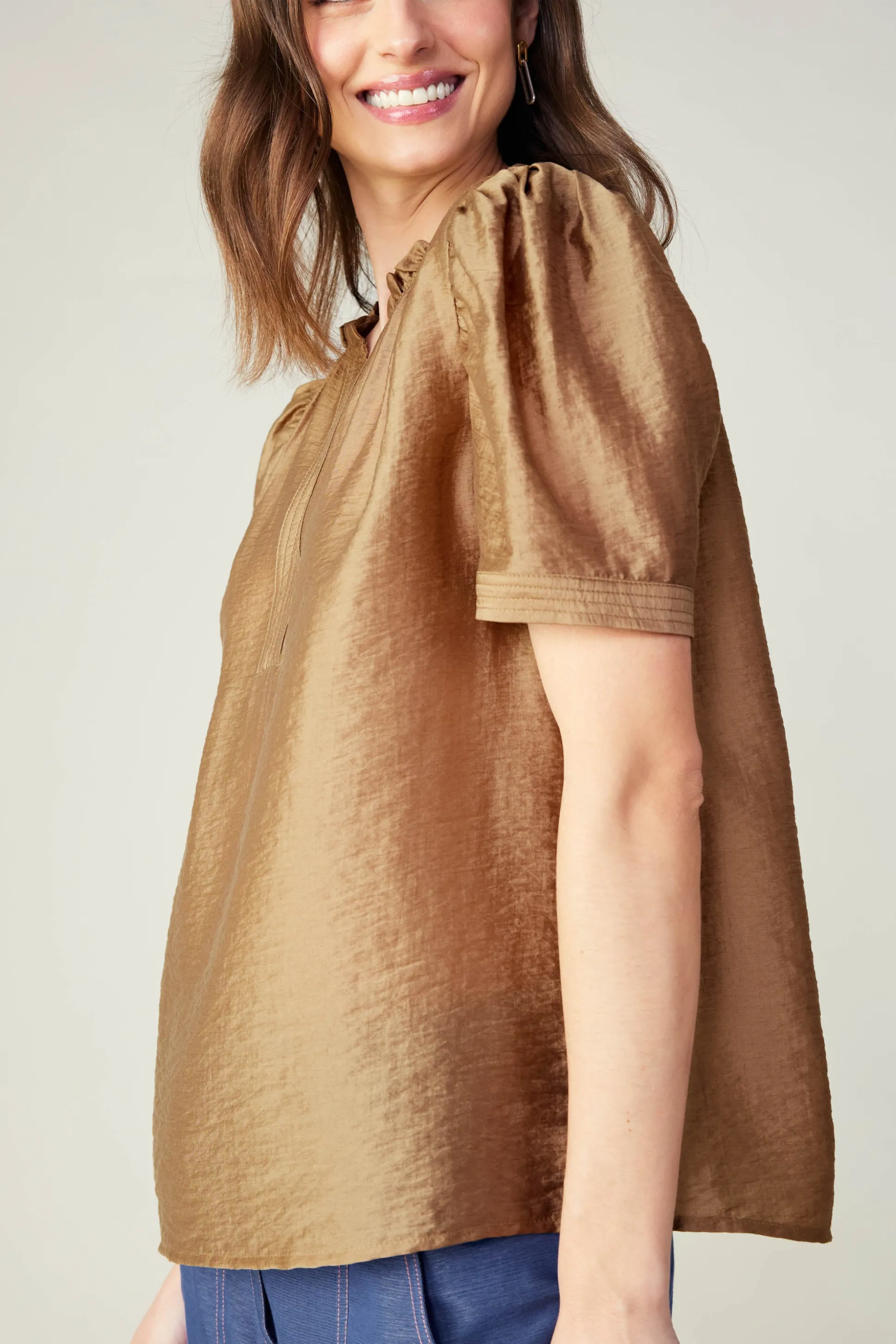 Gathered Sleeve Blouse<Current Air Discount