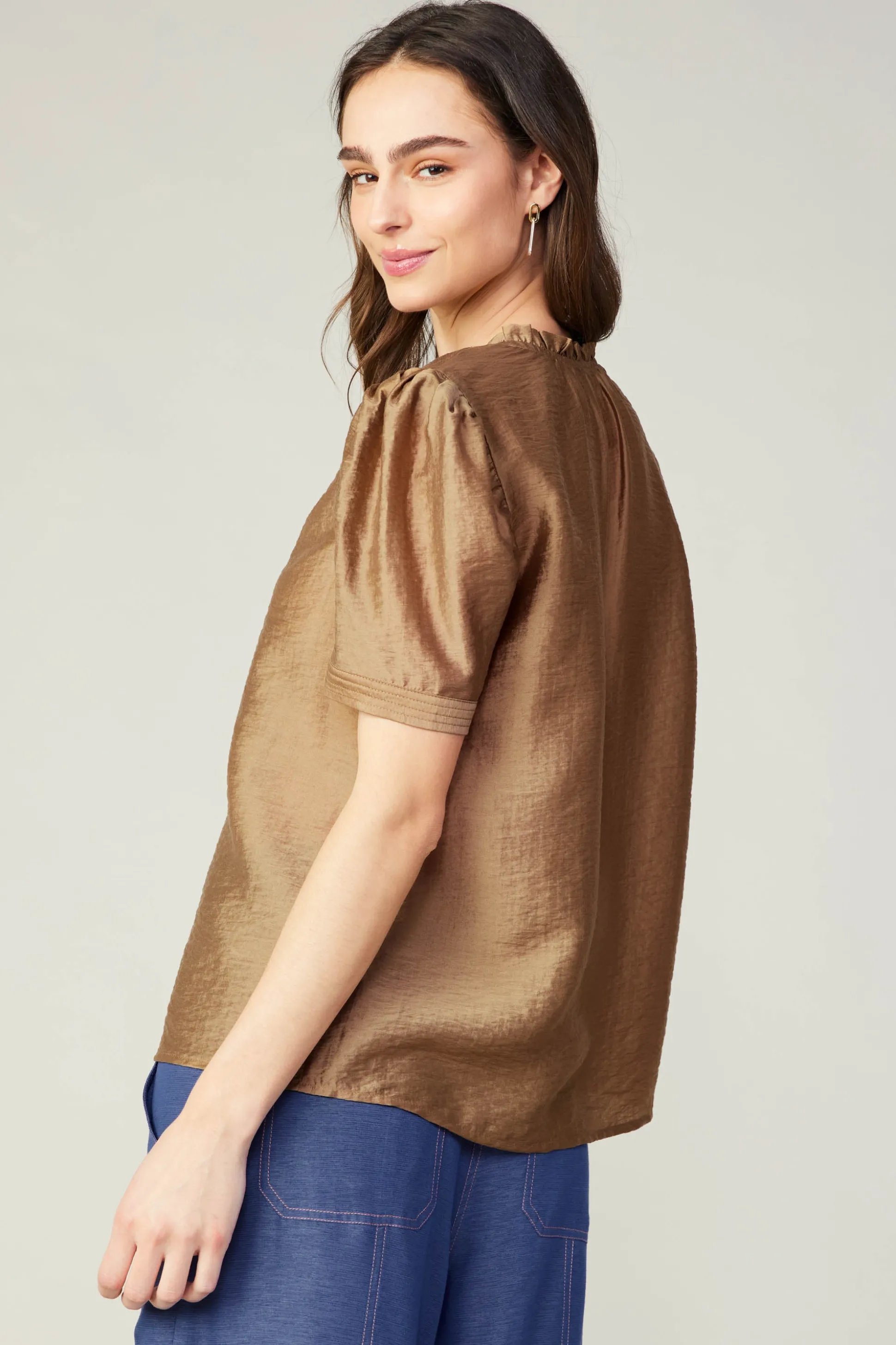 Gathered Sleeve Blouse<Current Air Discount