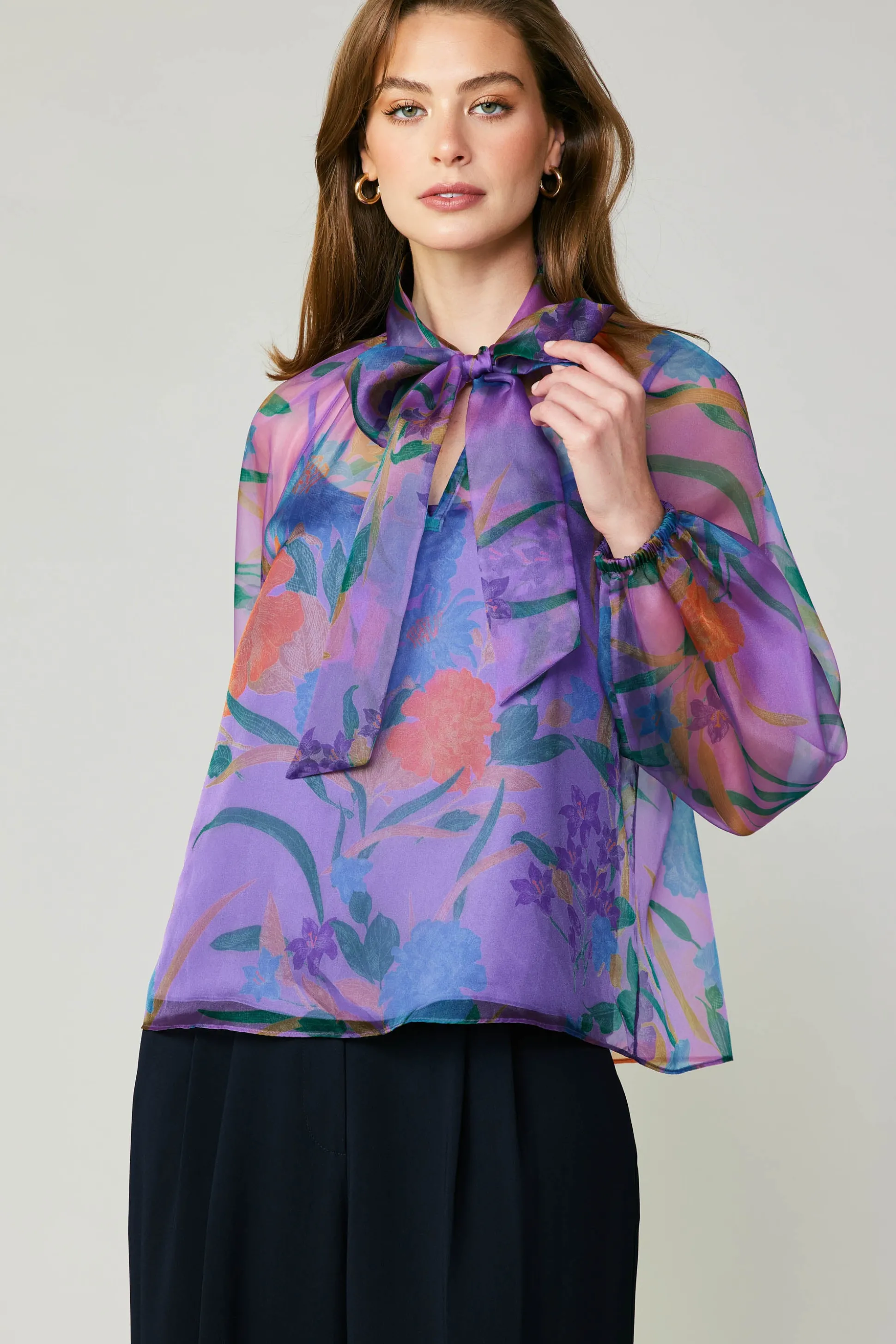 Floral Organza Blouse<Current Air Outlet
