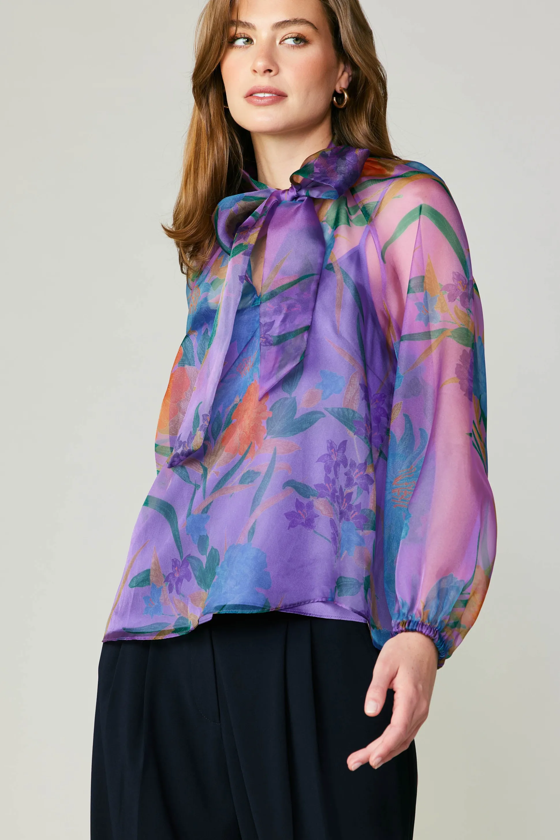 Floral Organza Blouse<Current Air Outlet