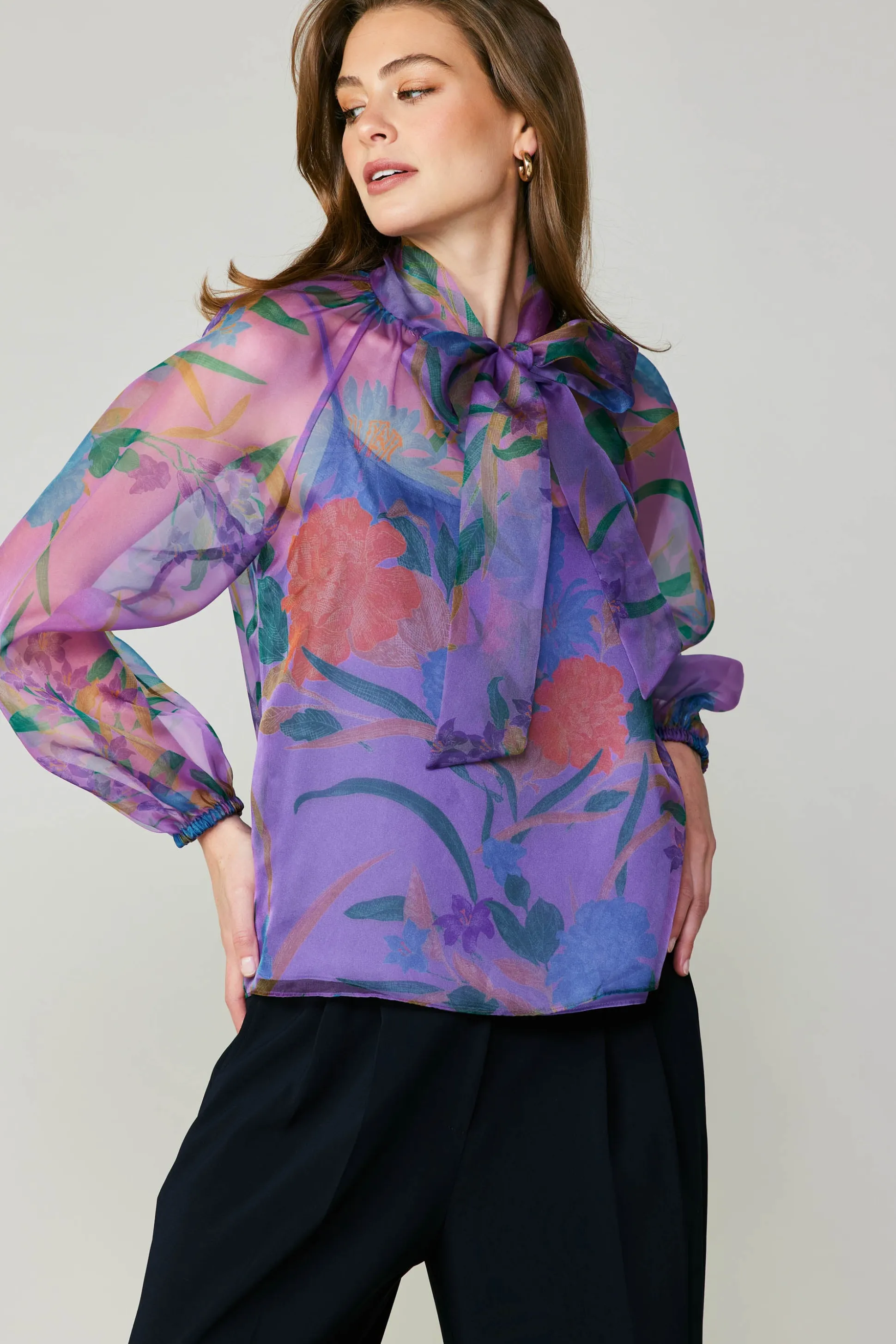 Floral Organza Blouse<Current Air Outlet
