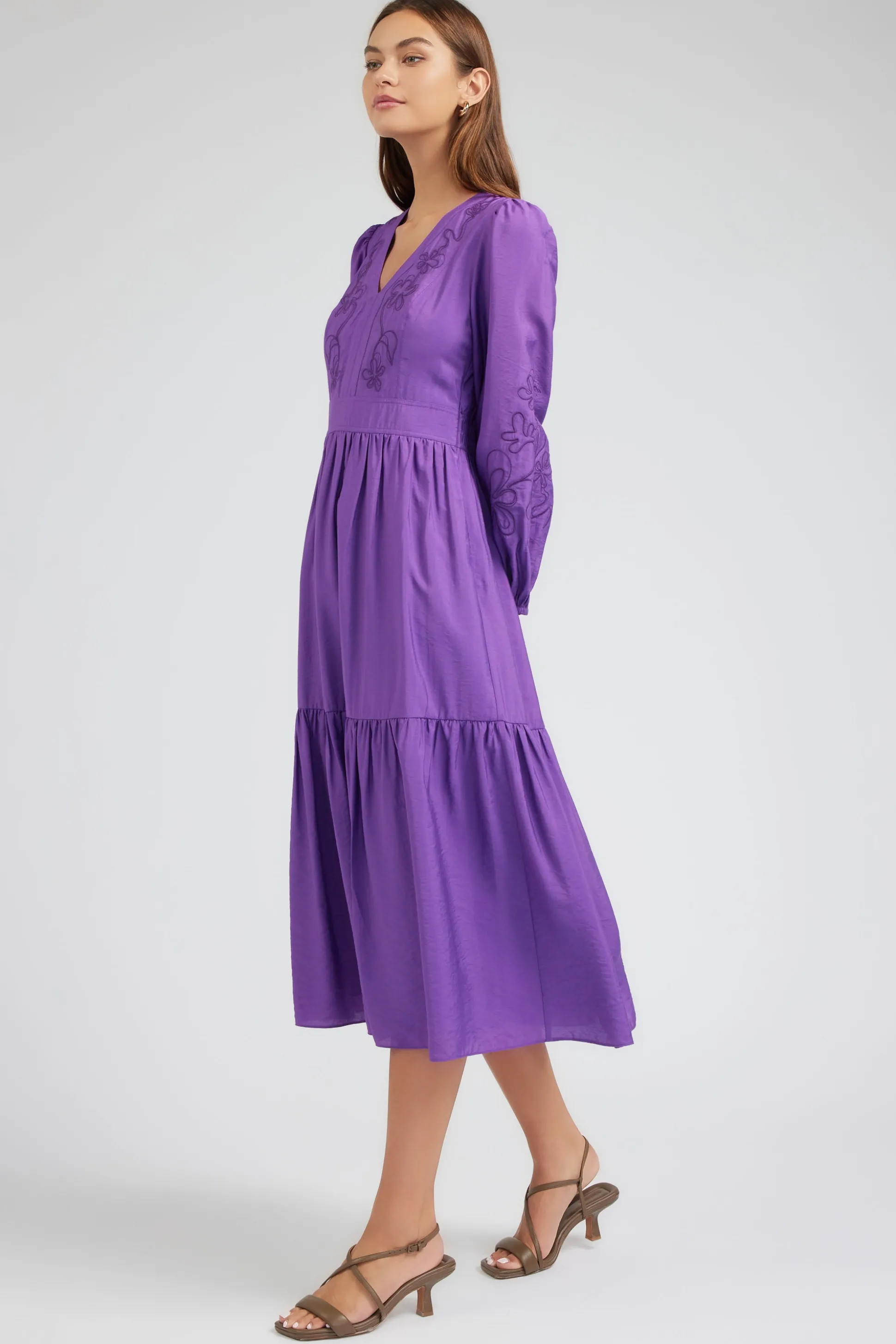 Floral Embroidered Maxi Dress<Current Air Sale