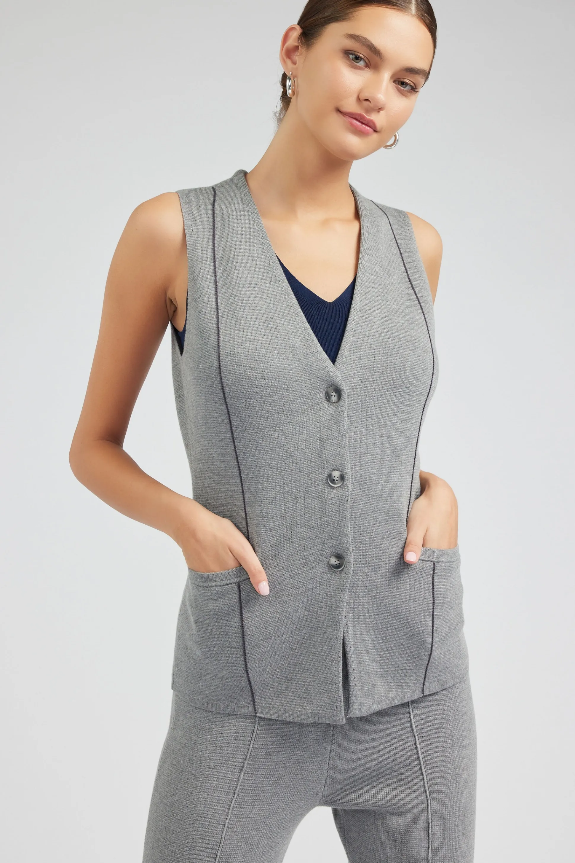 Knit Vest<Current Air Discount