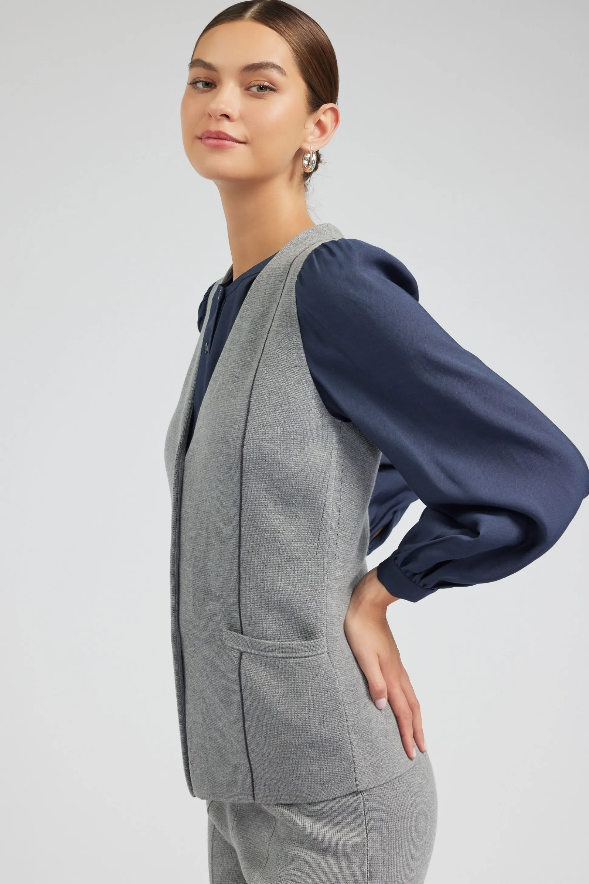 Knit Vest<Current Air Discount