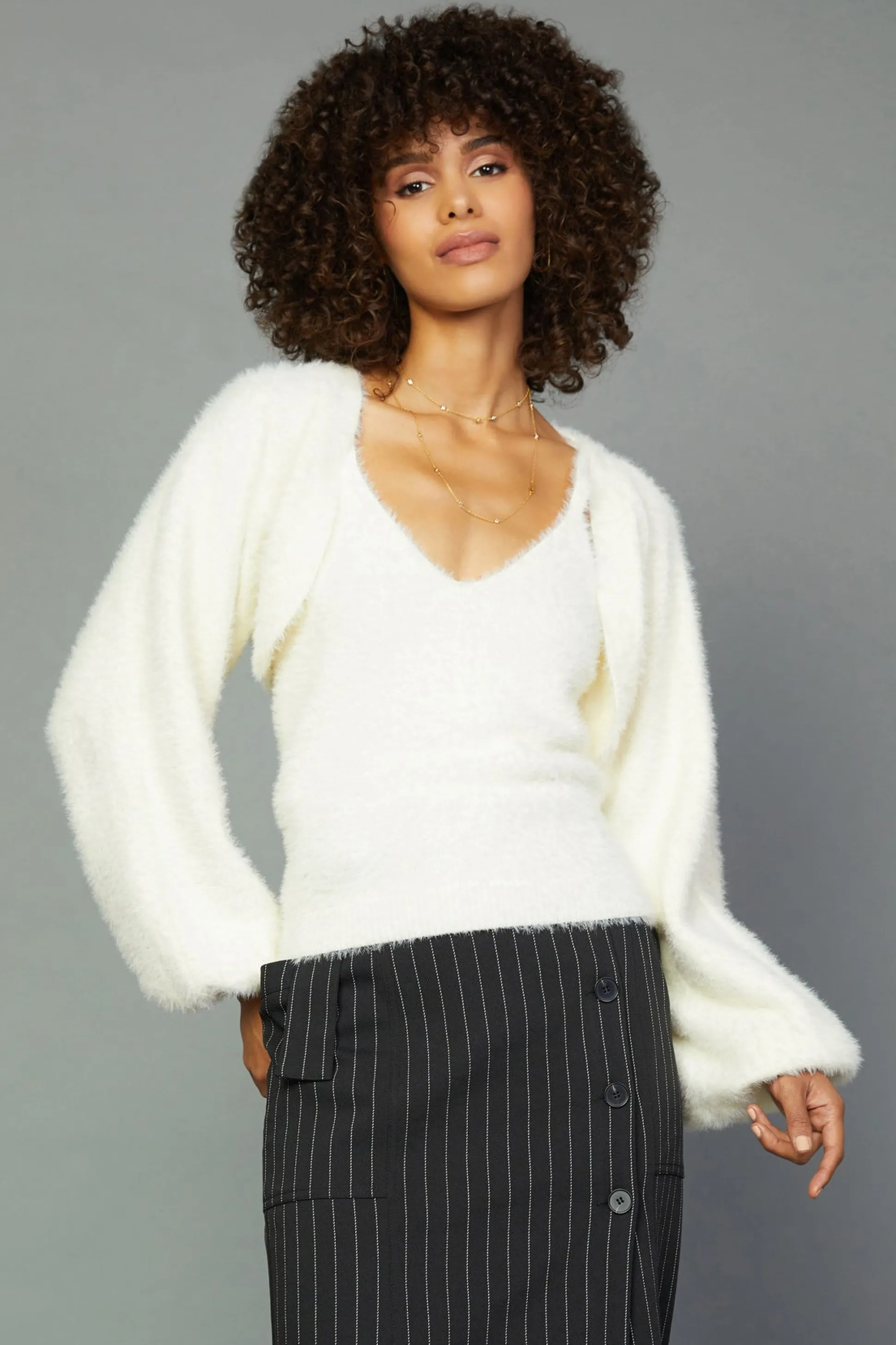 Sweater Shrug Cami Set<Current Air Sale