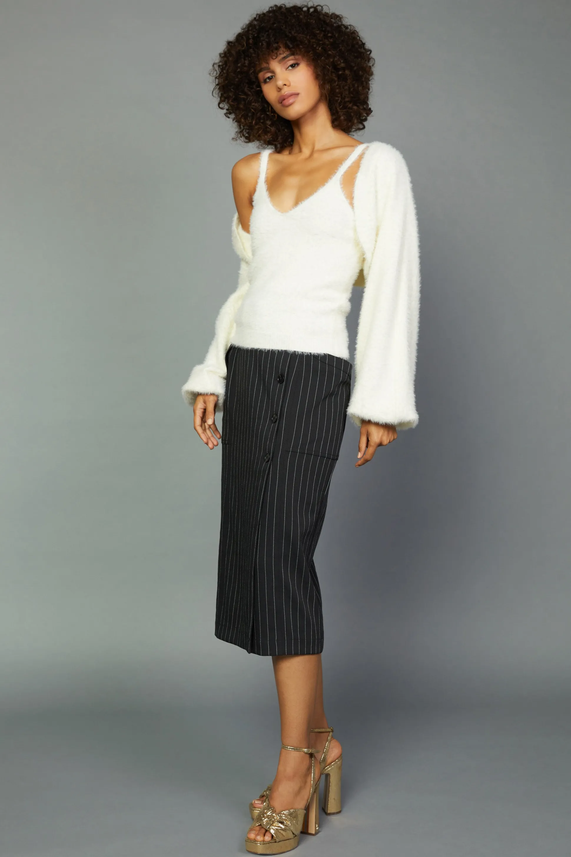 Sweater Shrug Cami Set<Current Air Sale