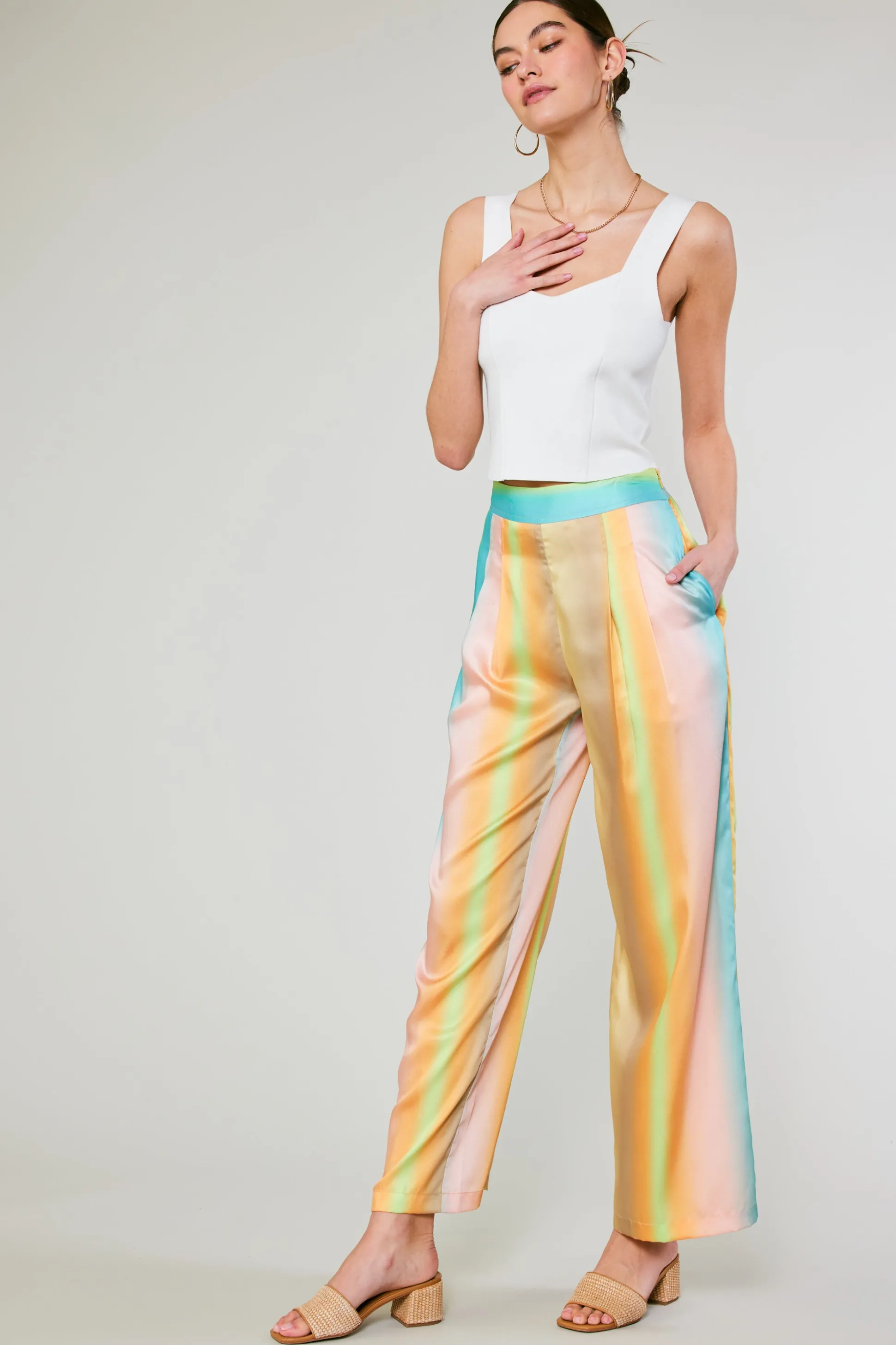 Prismatic Gradient Wide Leg Pants<Current Air Sale