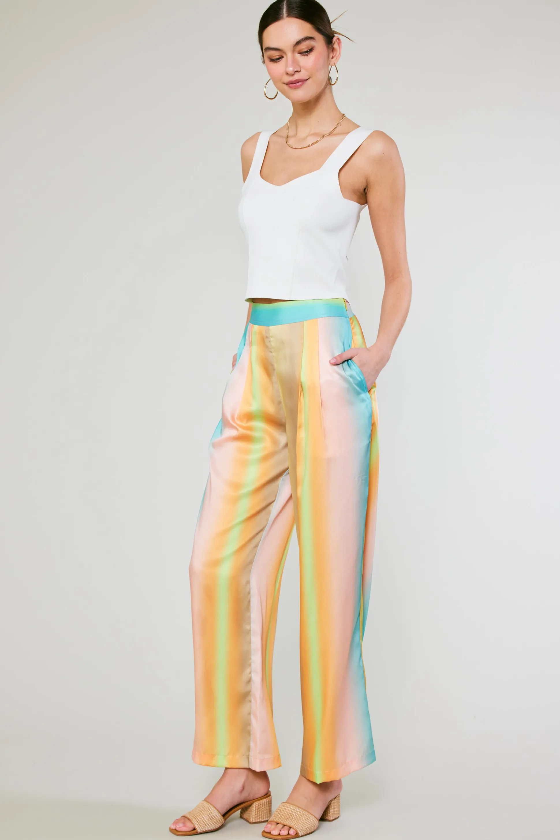 Prismatic Gradient Wide Leg Pants<Current Air Sale