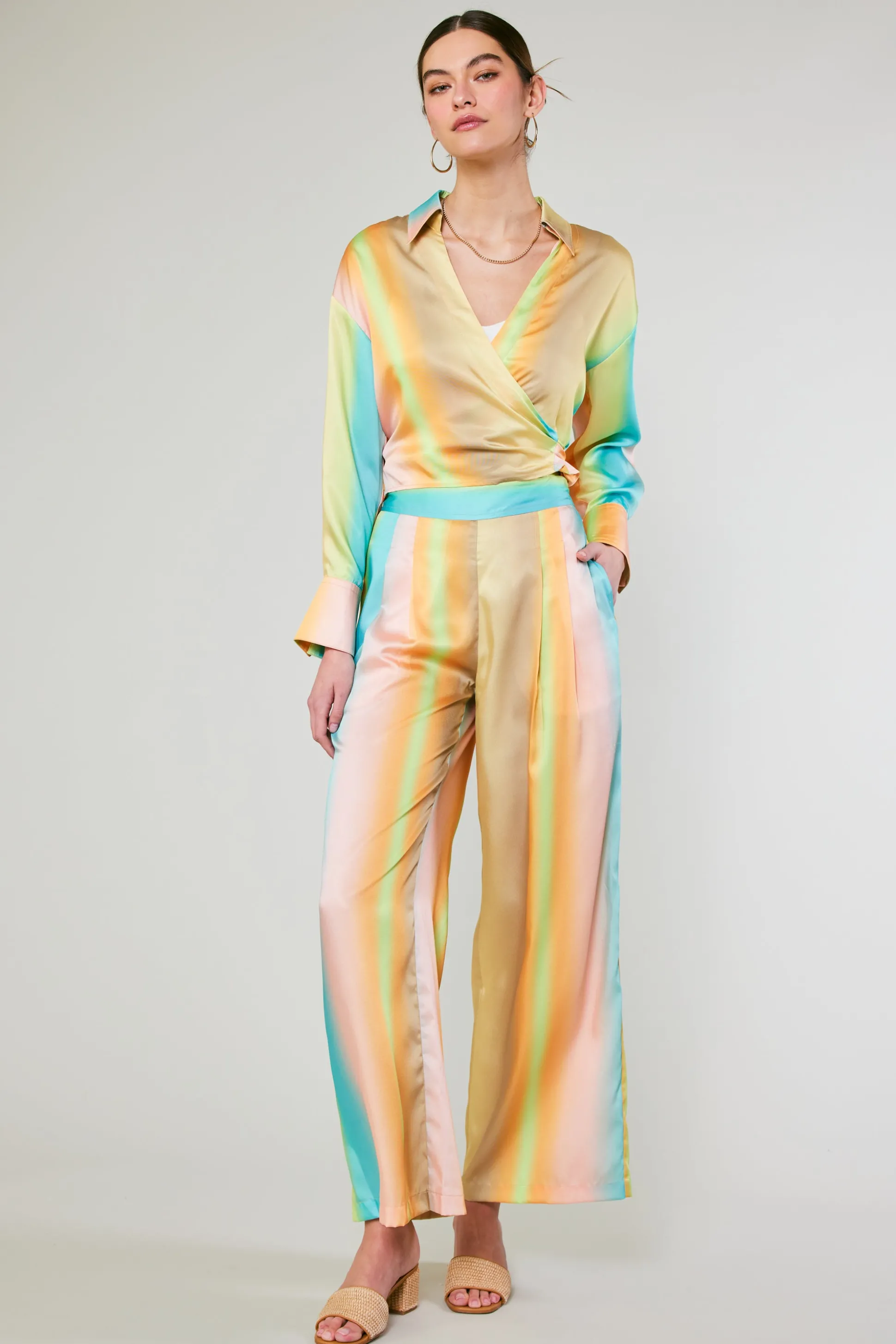 Prismatic Gradient Wide Leg Pants<Current Air Sale