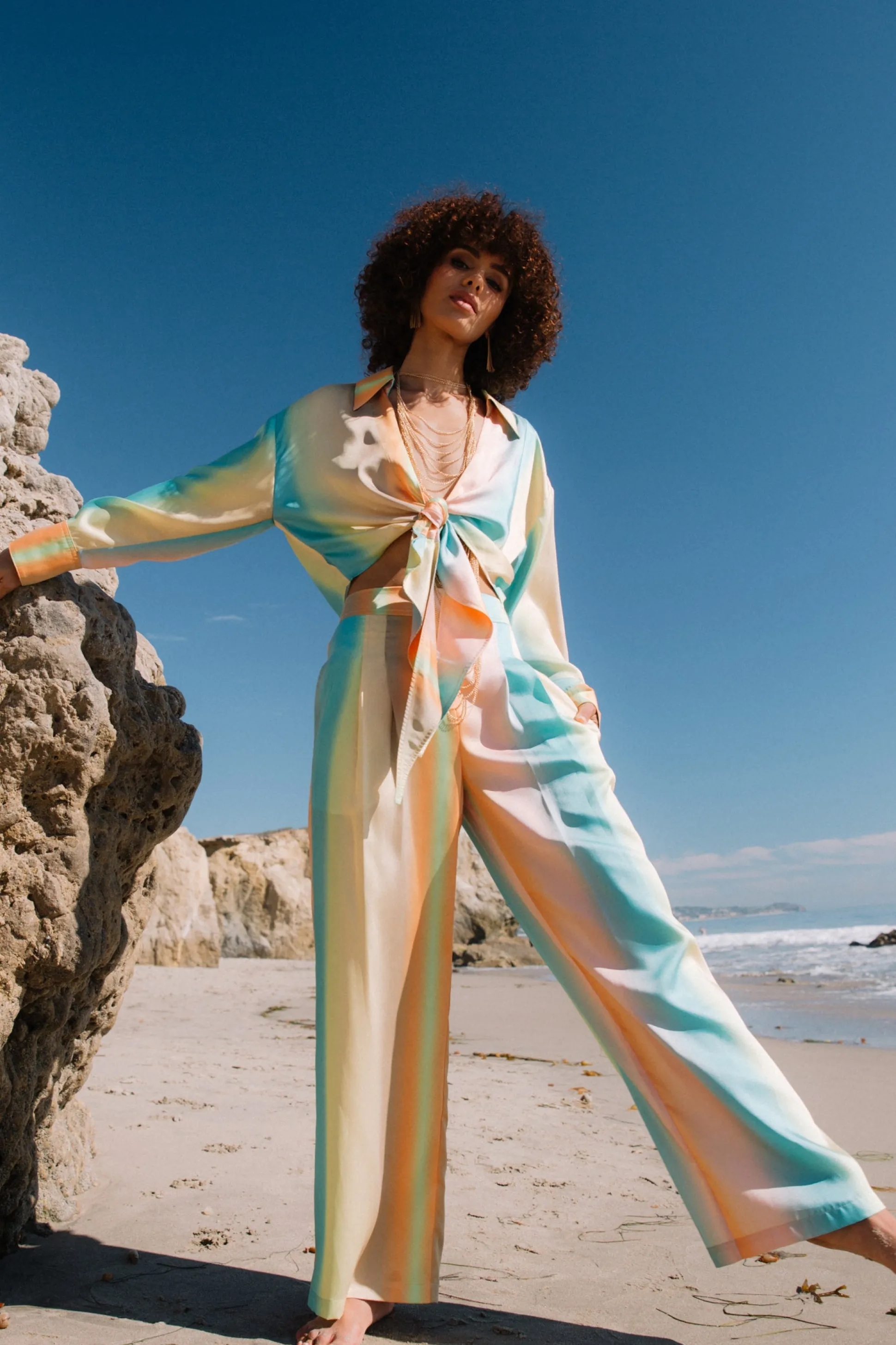 Prismatic Gradient Wide Leg Pants<Current Air Sale