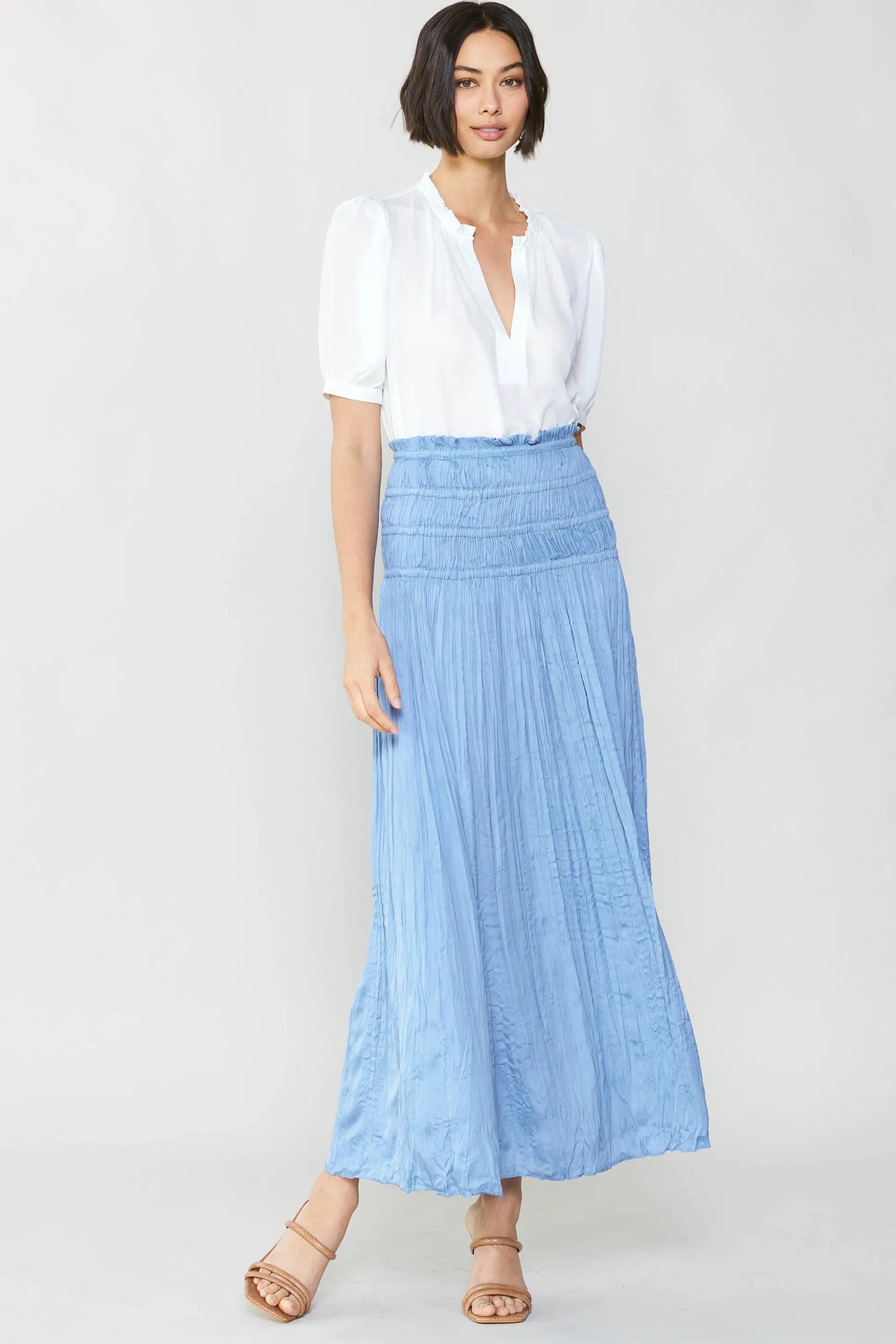 Soft Crinkle Maxi Skirt<Current Air Fashion