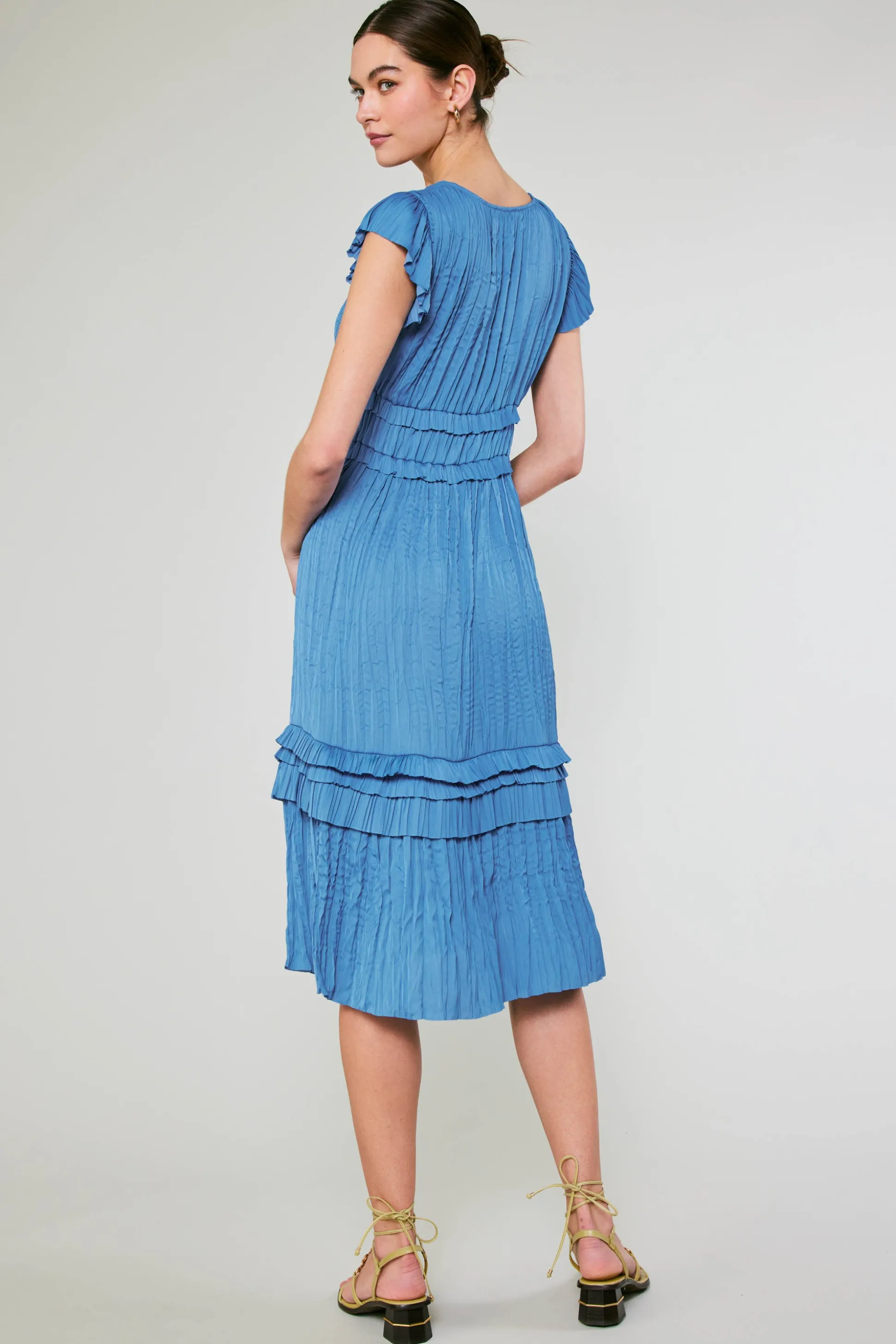 Sereia Pleated Midi Dress<Current Air New