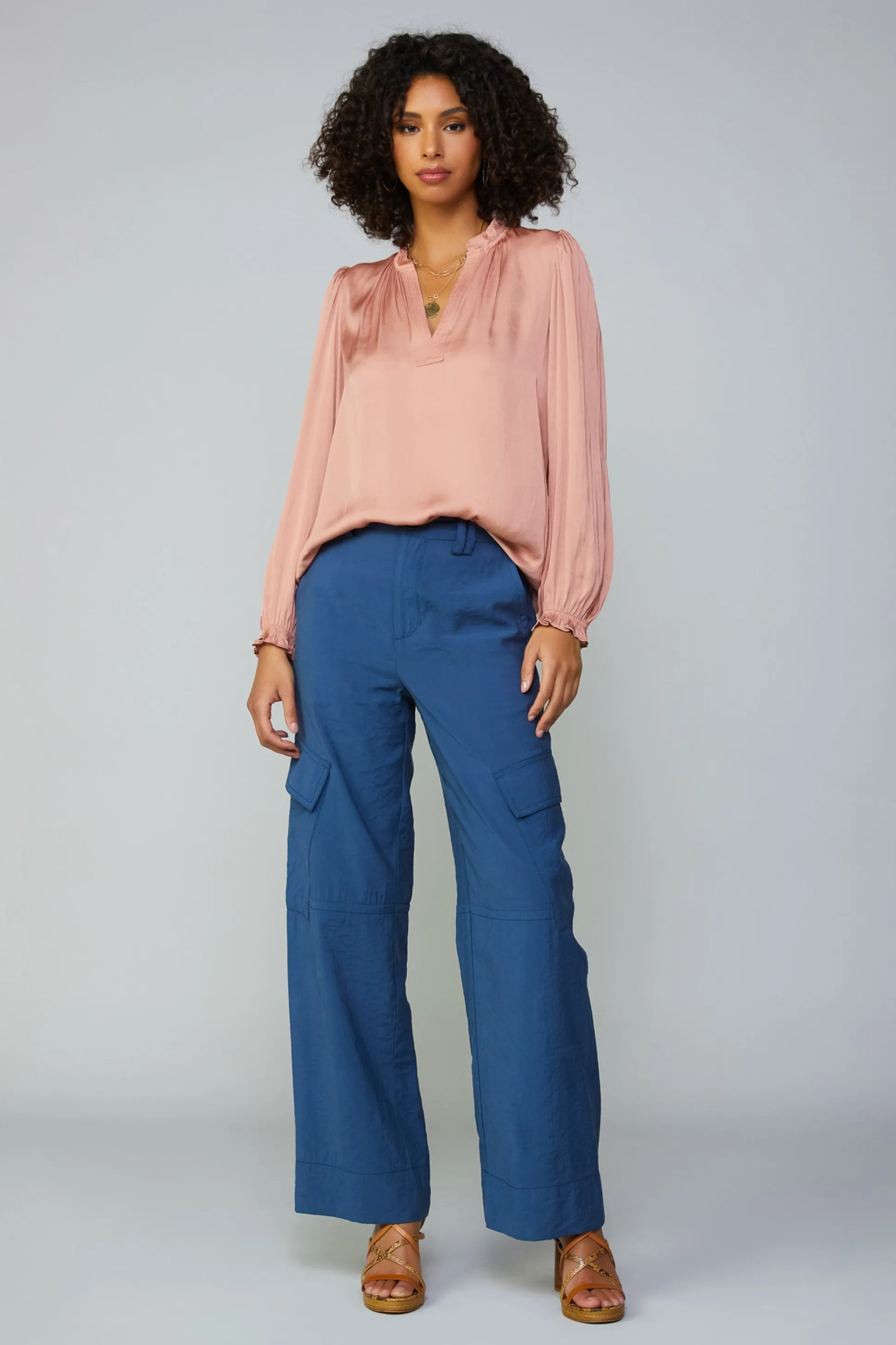 Top Stitch Placket Blouse<Current Air Sale