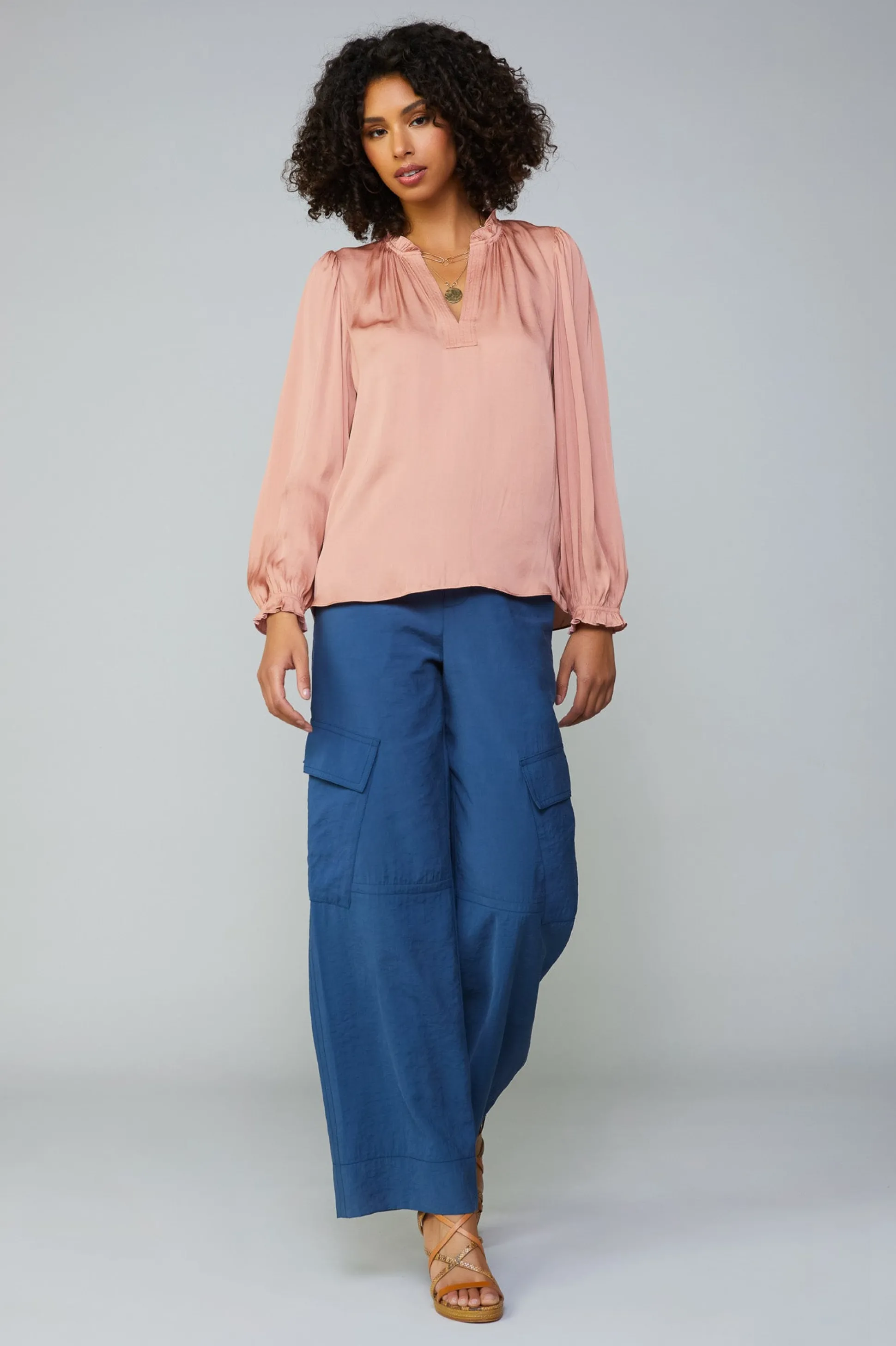 Top Stitch Placket Blouse<Current Air Sale