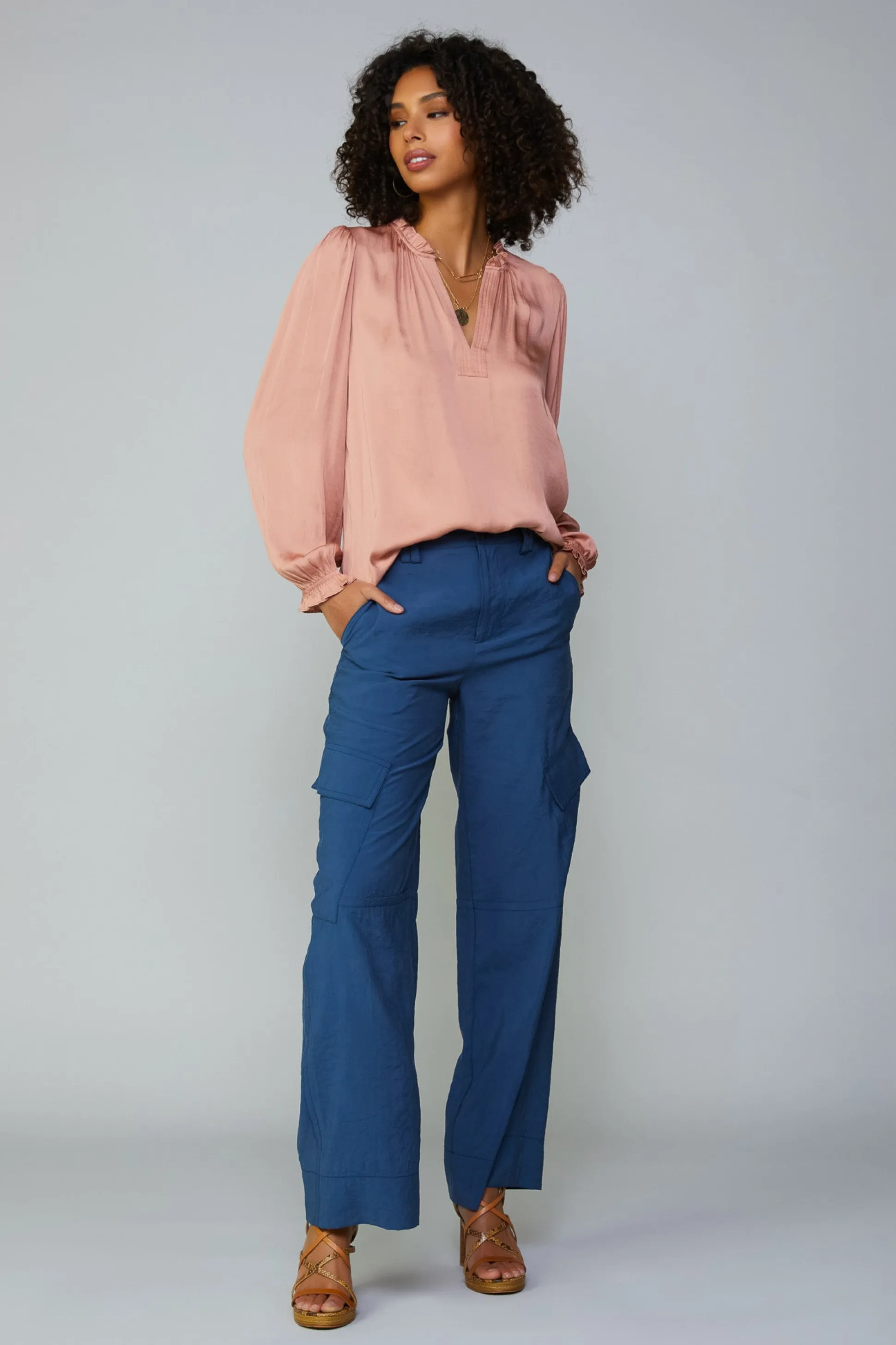 Top Stitch Placket Blouse<Current Air Sale