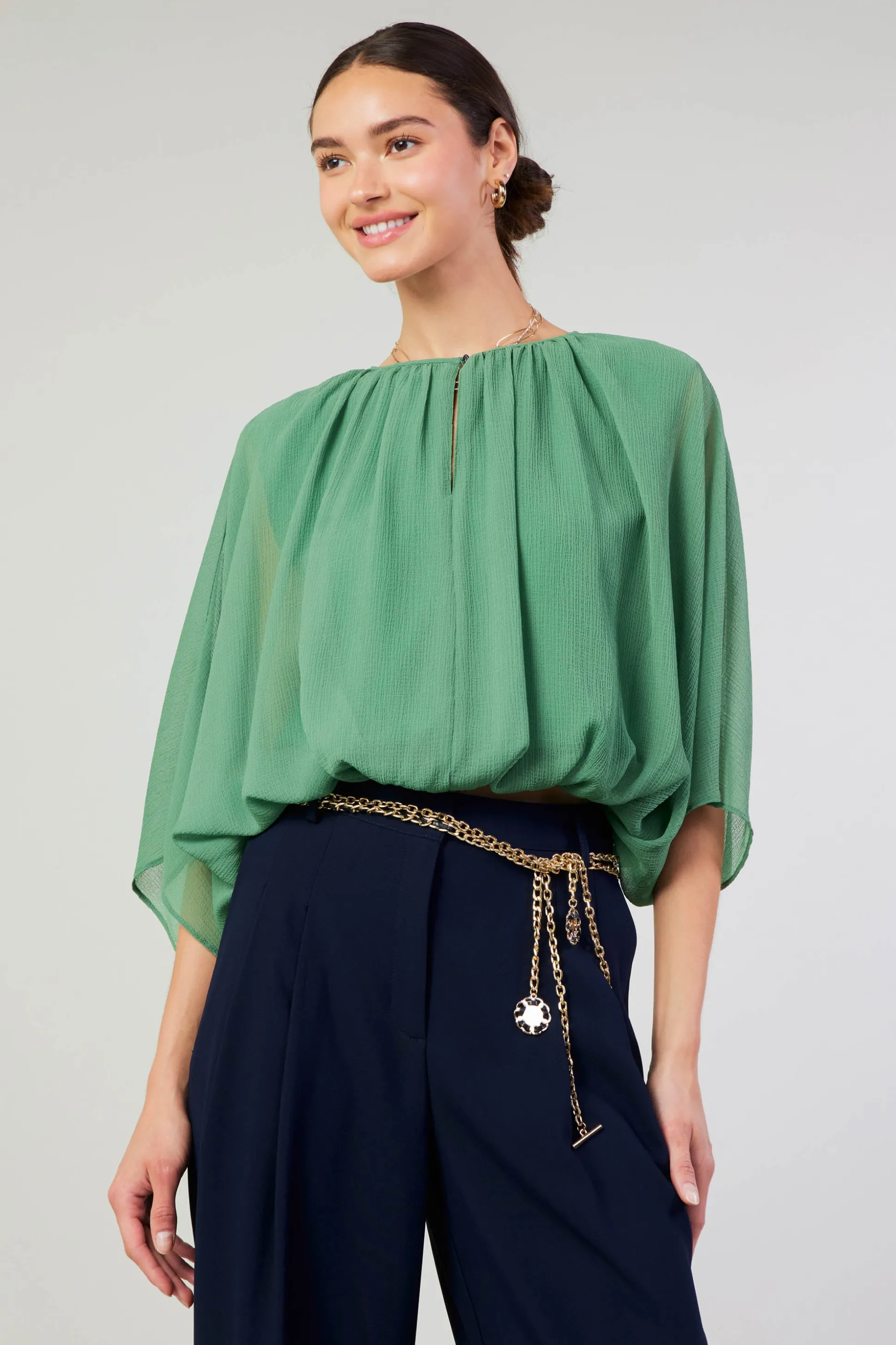 Alessia Dolman Sleeved Blouse<Current Air Best
