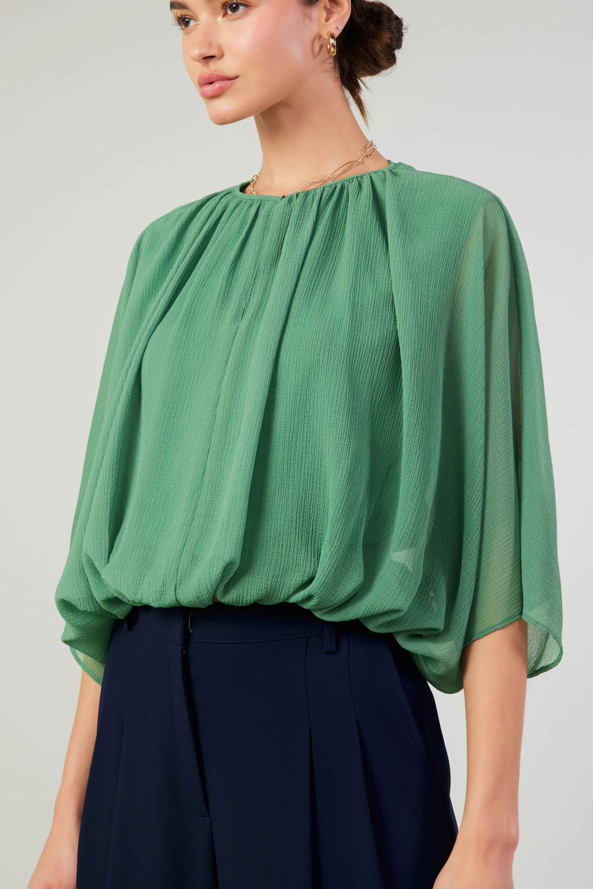 Alessia Dolman Sleeved Blouse<Current Air Best
