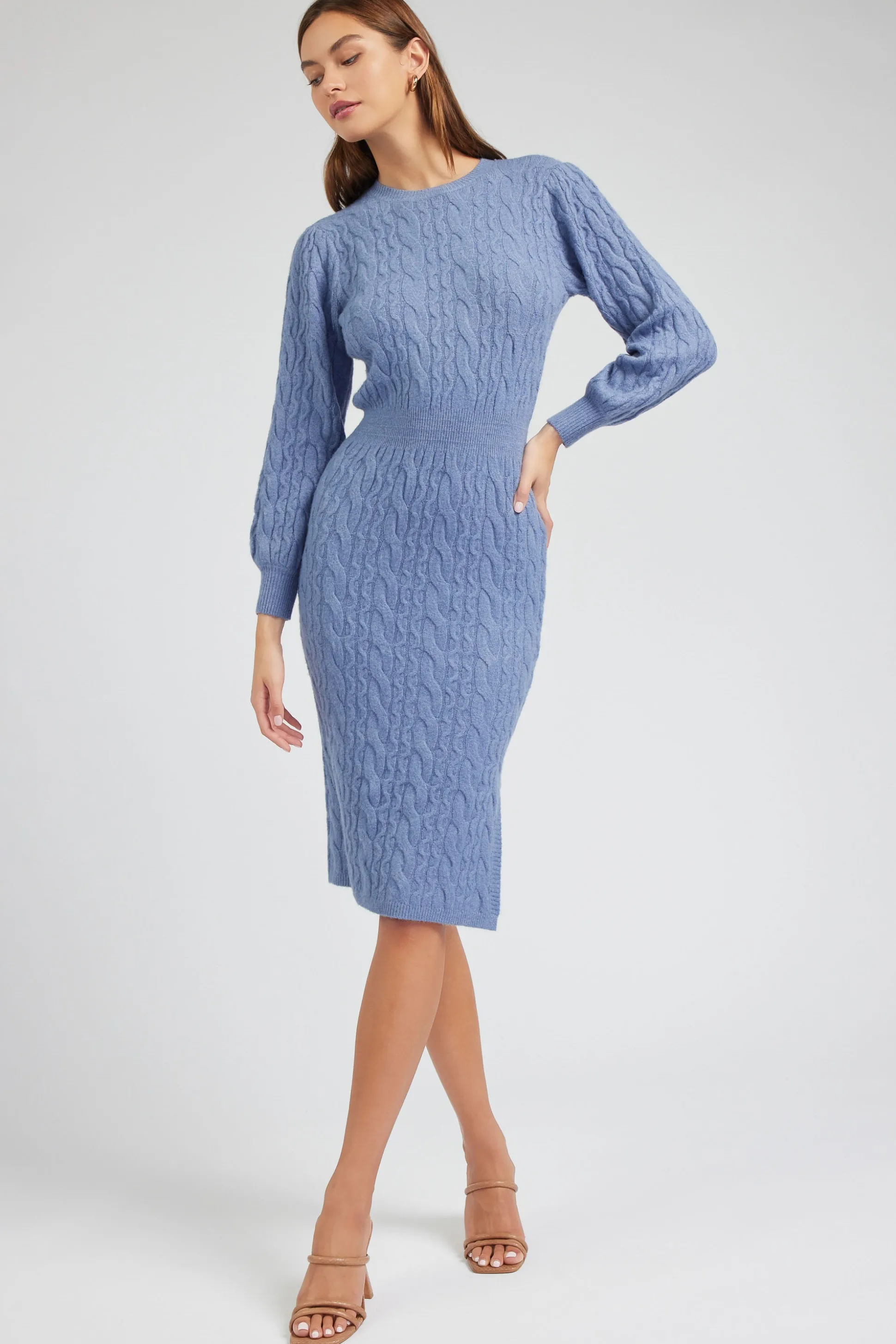 Sweater Midi Dress<Current Air Hot
