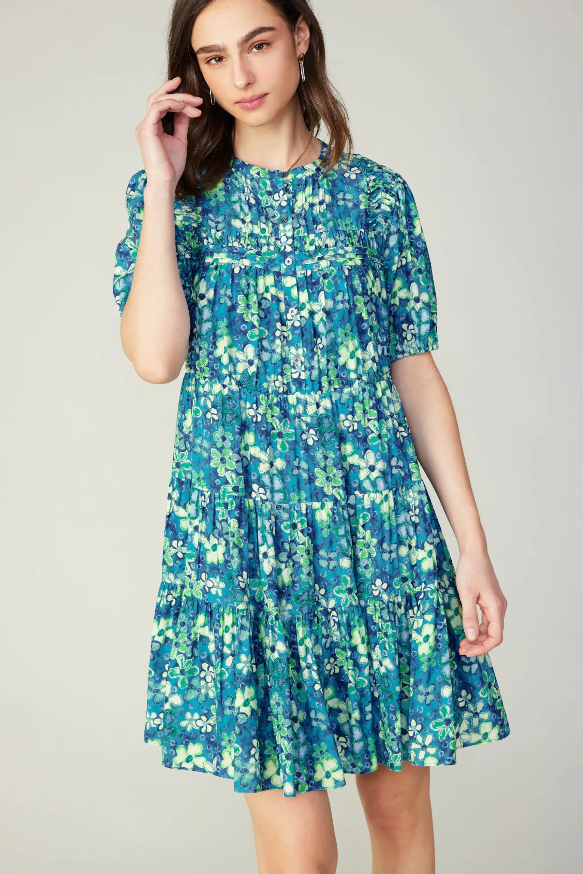 Watercolor Floral Mini Dress<Current Air Clearance