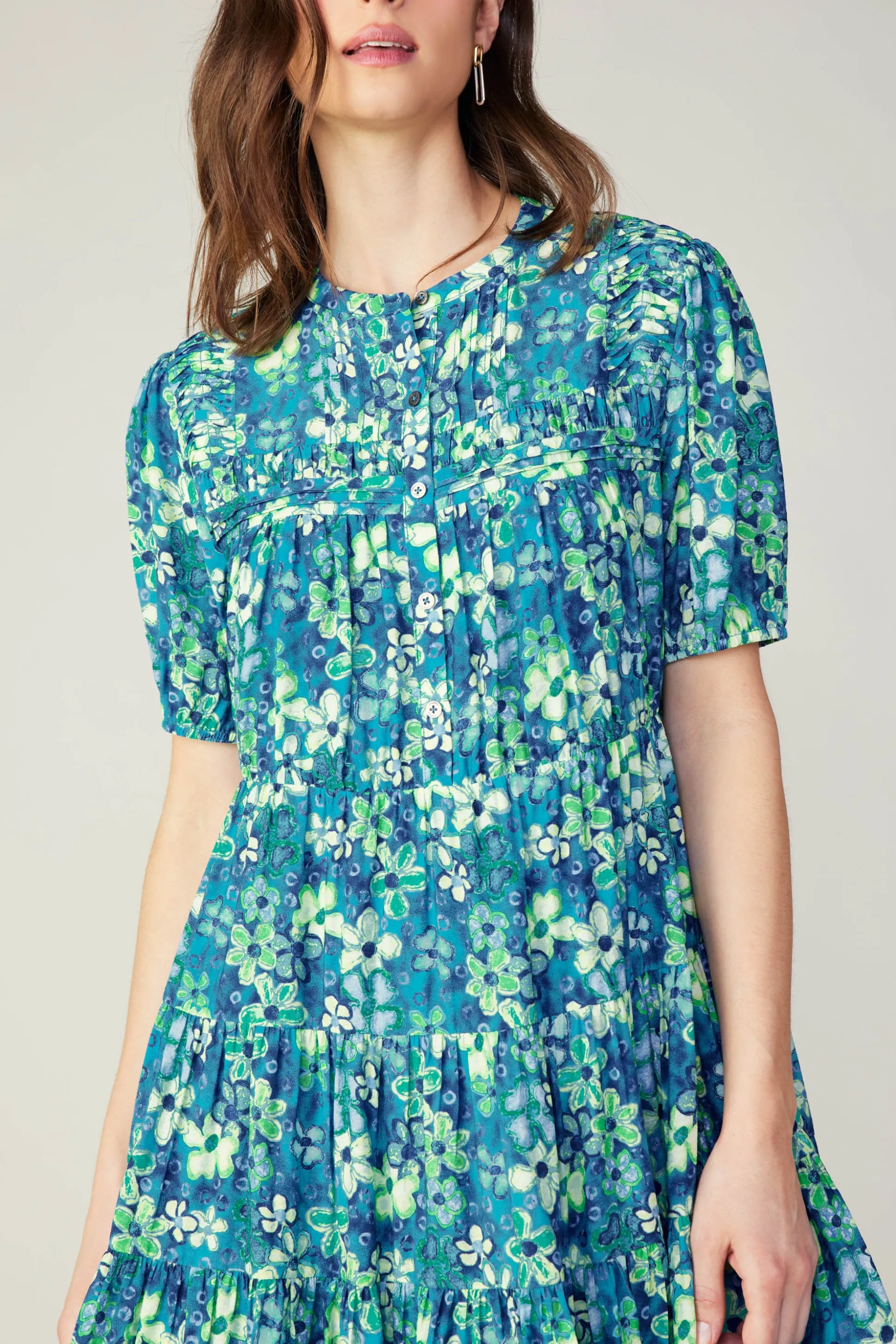 Watercolor Floral Mini Dress<Current Air Clearance