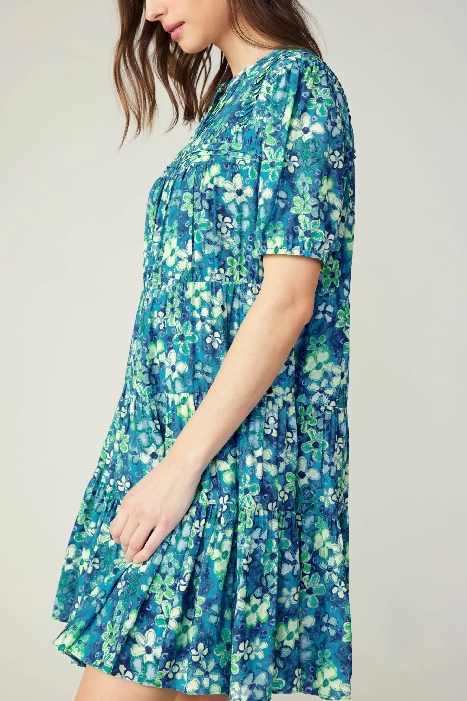 Watercolor Floral Mini Dress<Current Air Clearance