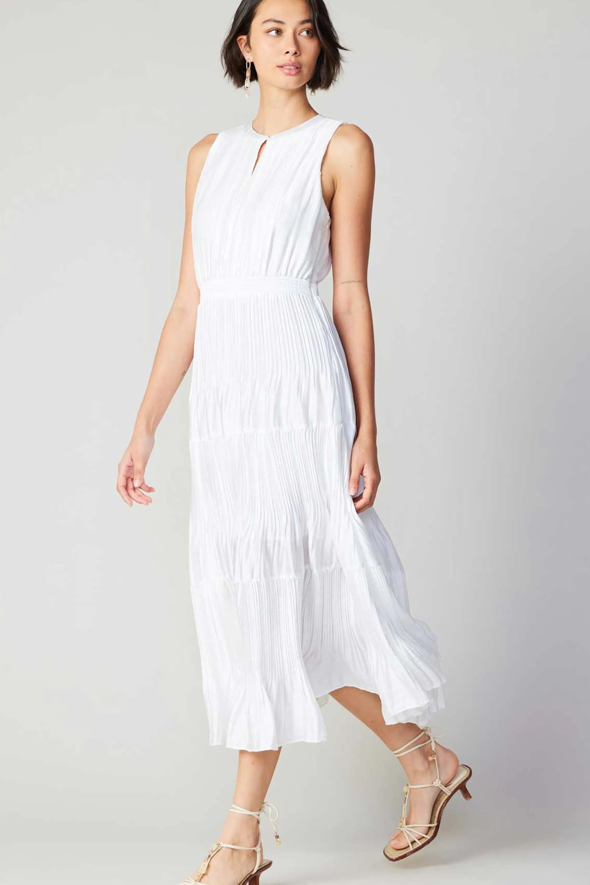Pleated Sleeveless Maxi Dress<Current Air New