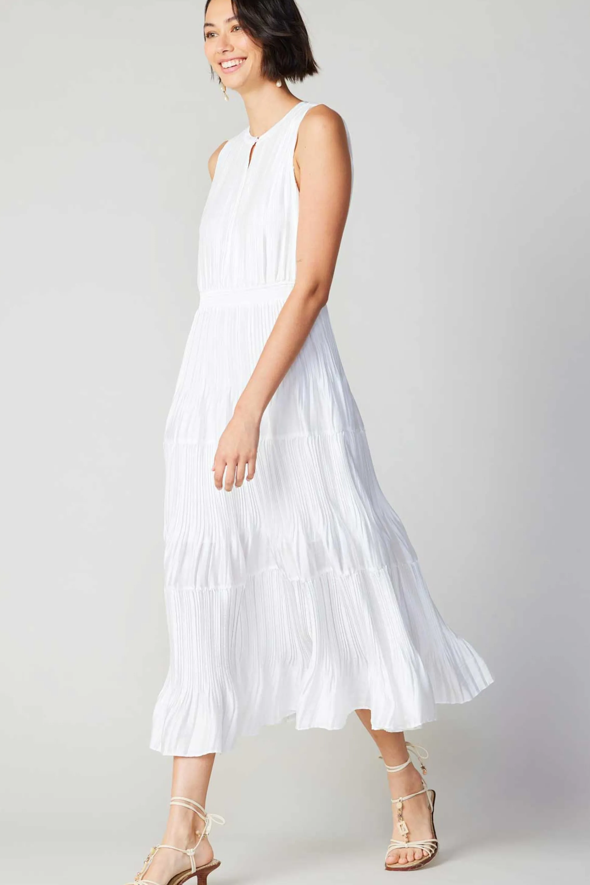 Pleated Sleeveless Maxi Dress<Current Air New