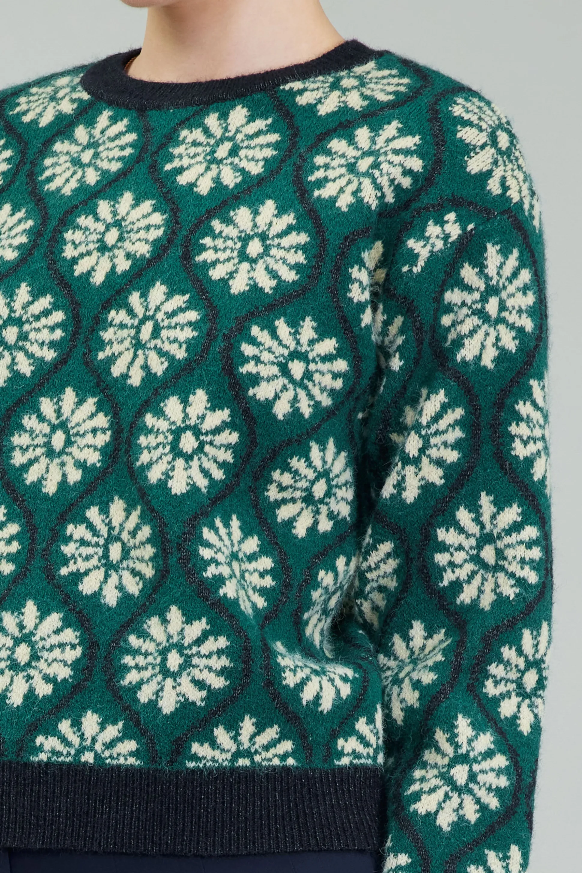 Geo Floral Pullover Sweater<Current Air Online