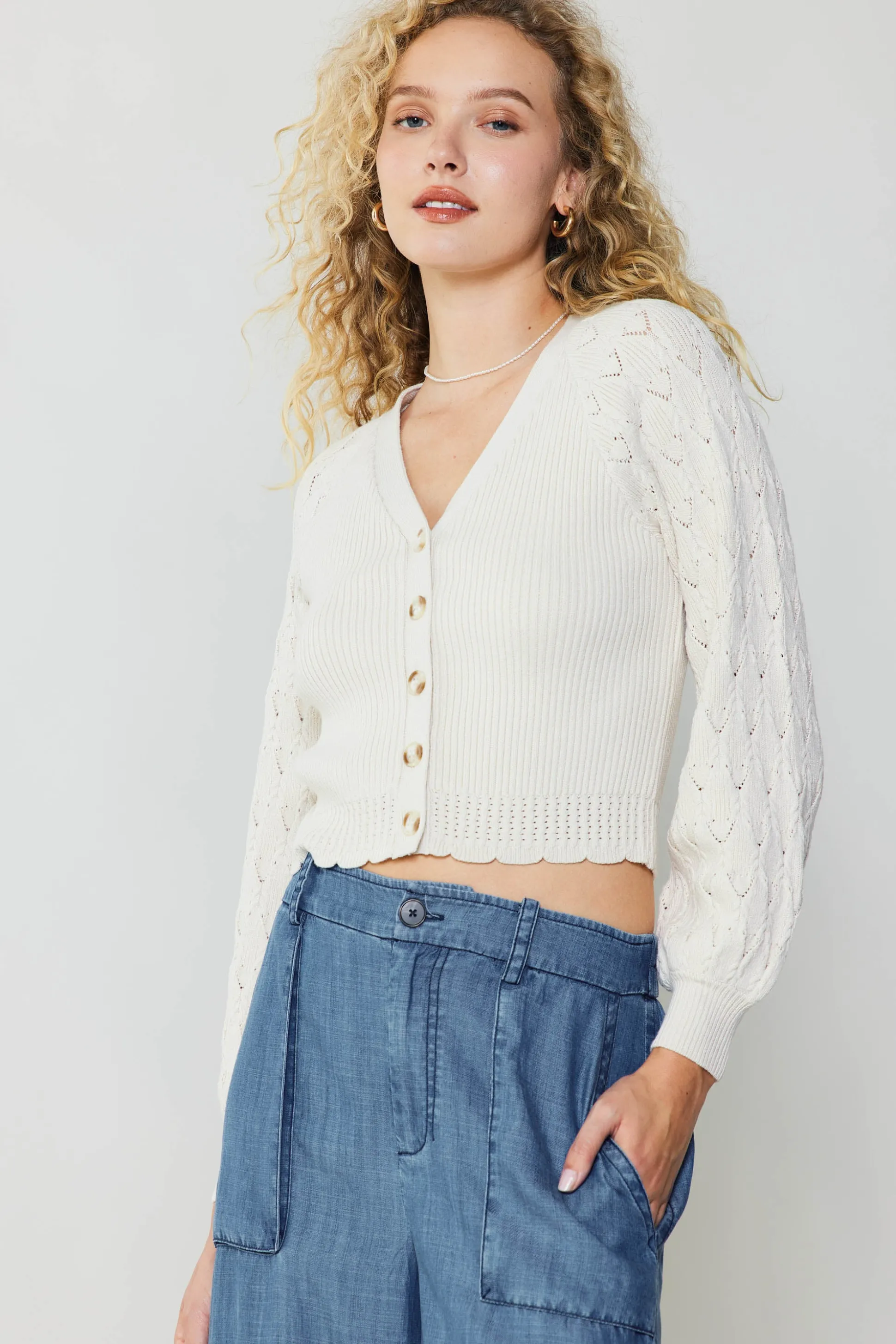 Button Cardigan<Current Air Sale