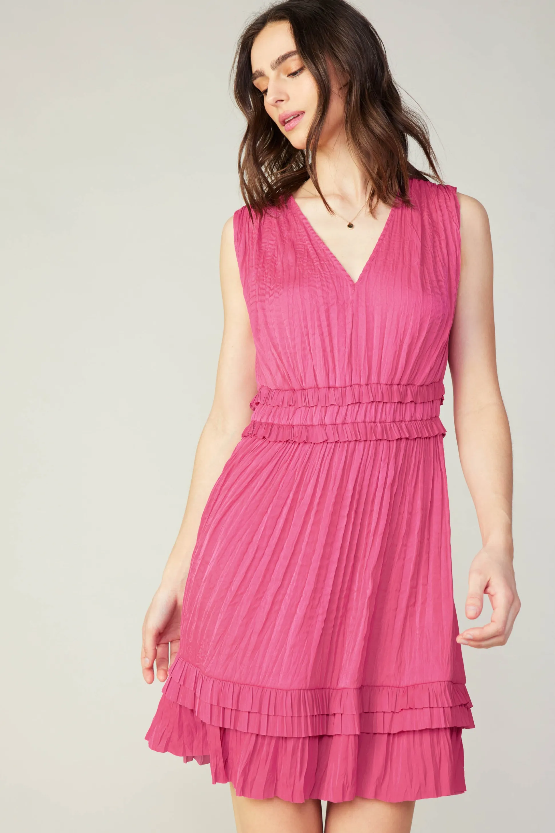 Aurora Crinkle Pleated Mini Dress<Current Air Discount