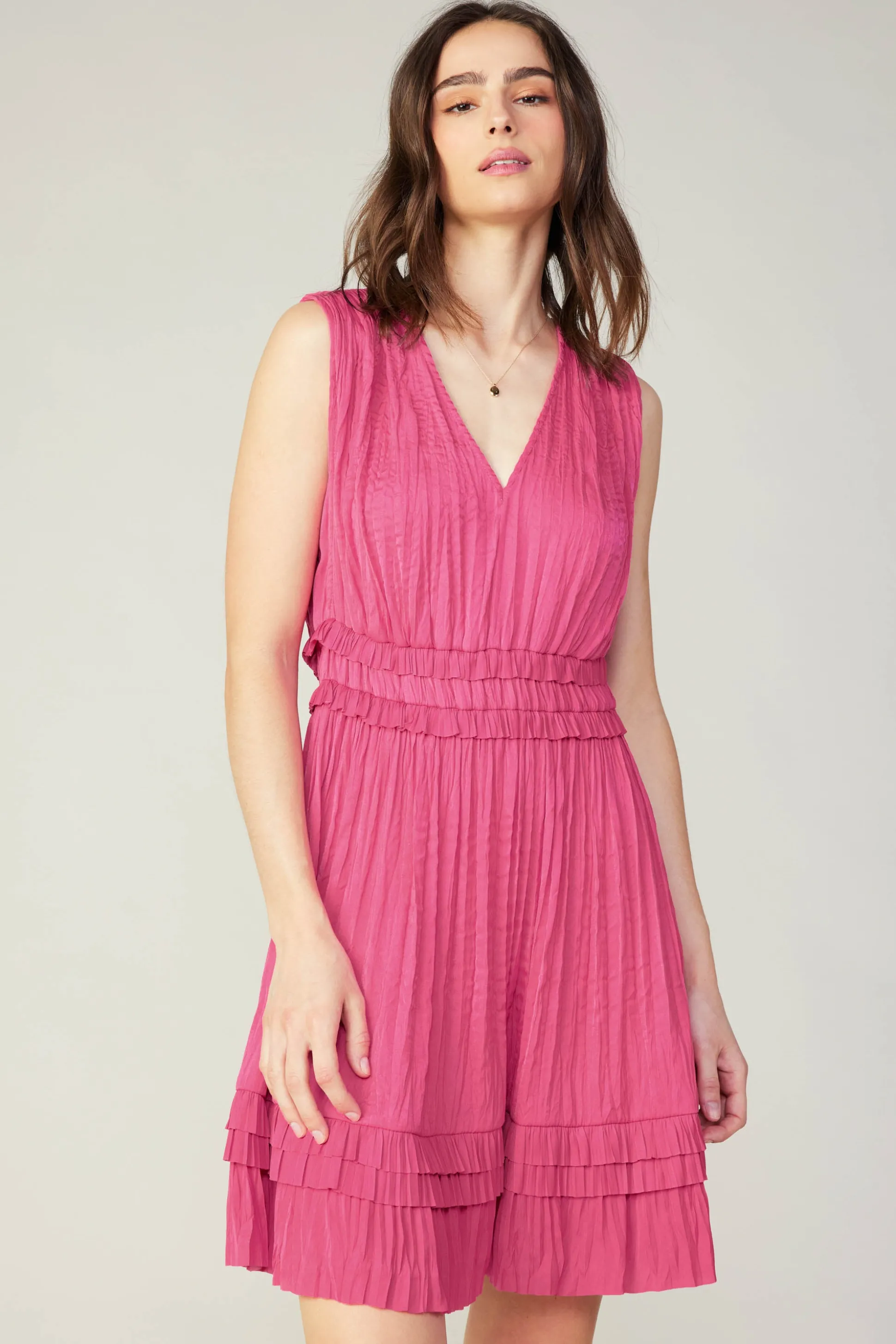 Aurora Crinkle Pleated Mini Dress<Current Air Discount