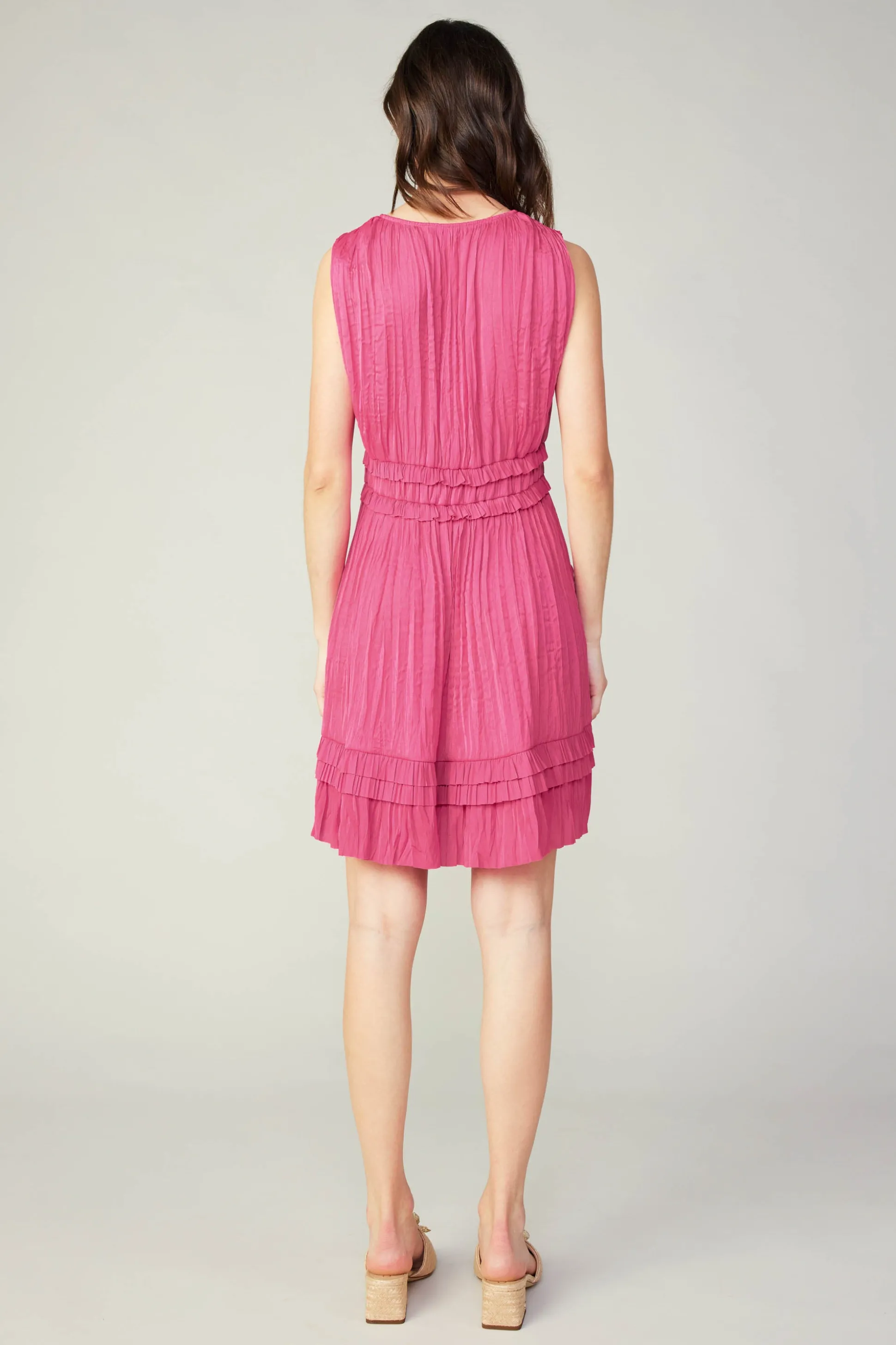 Aurora Crinkle Pleated Mini Dress<Current Air Discount