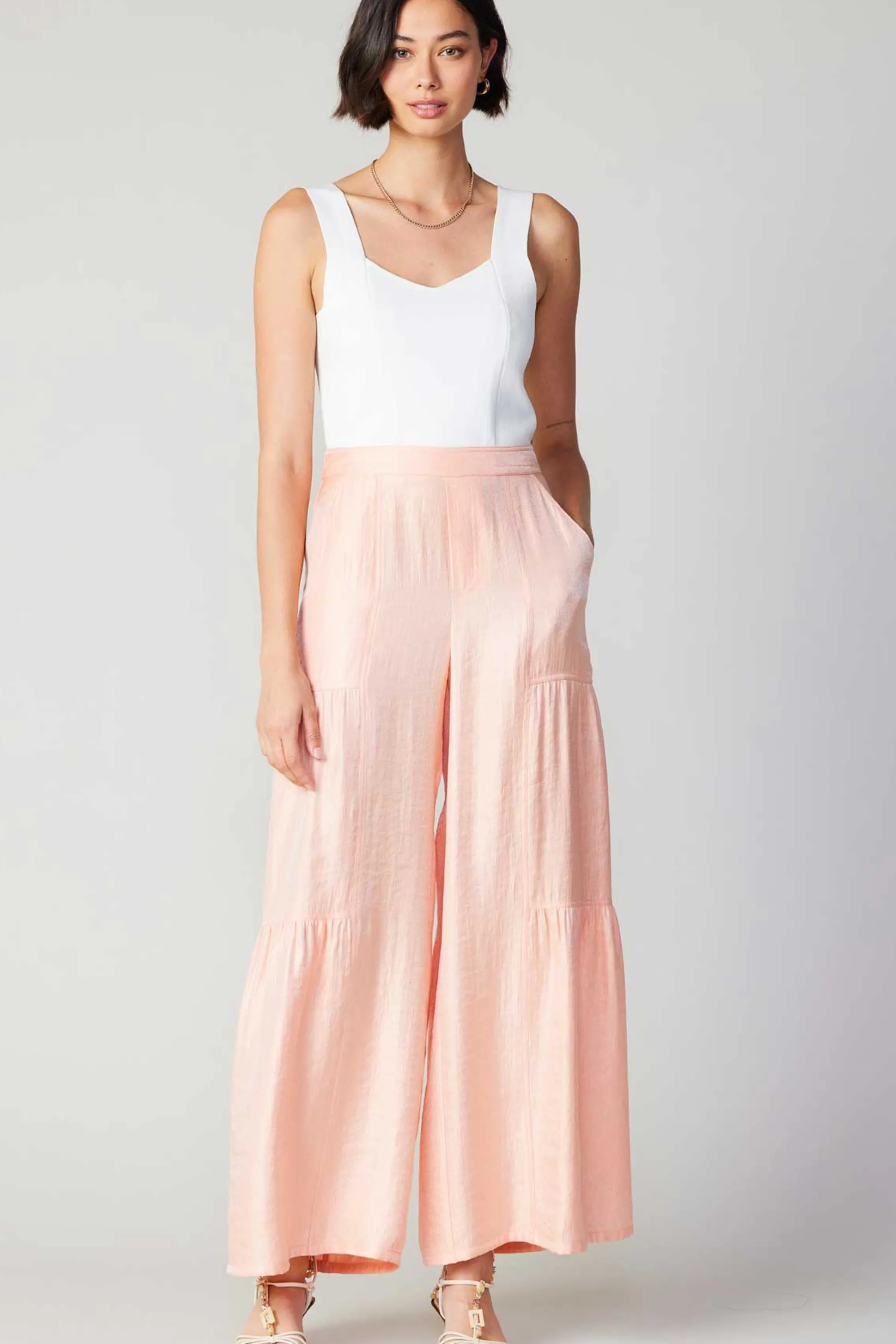 Pastel Wide Leg Pants<Current Air Fashion