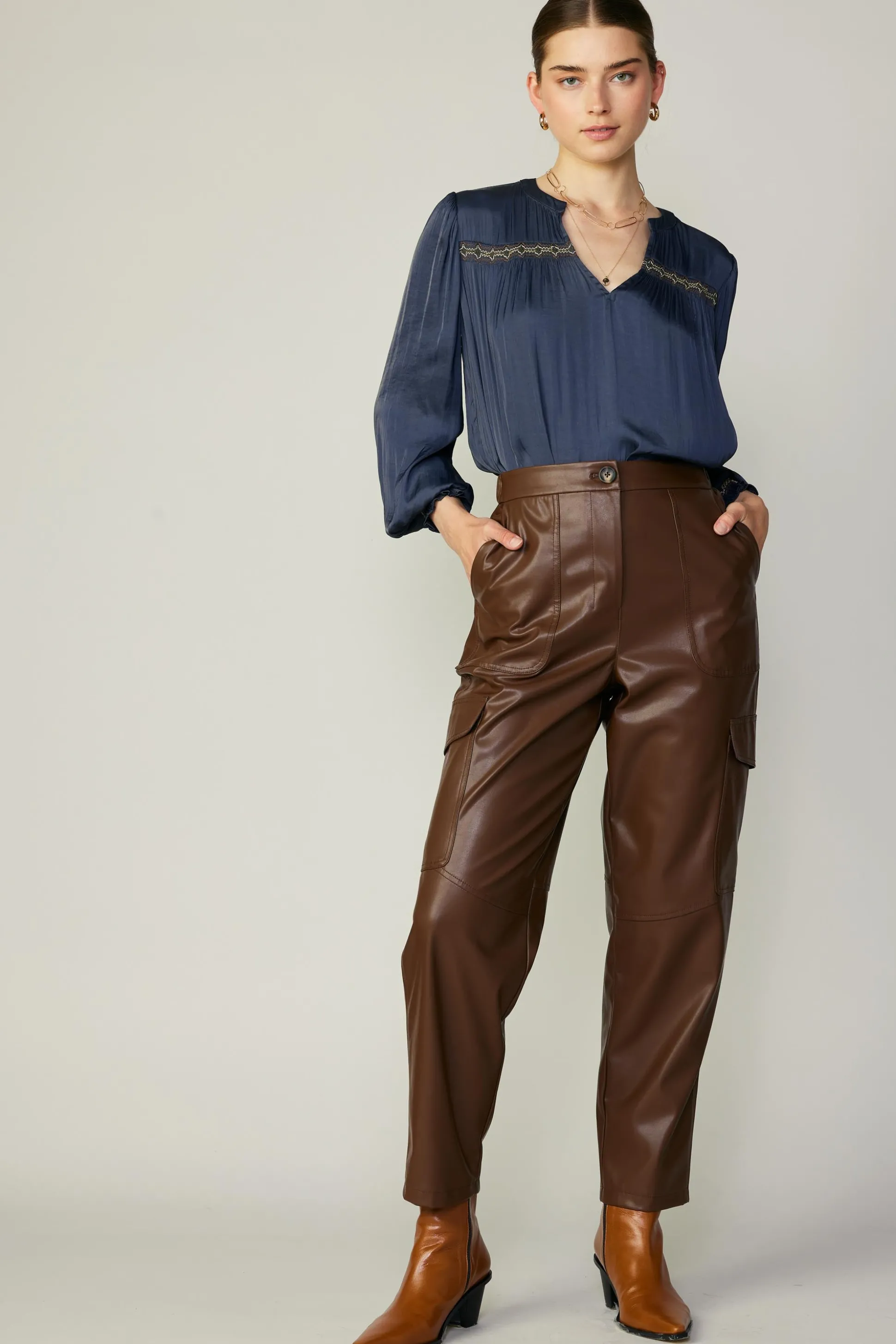 Vegan Leather Trousers<Current Air Outlet