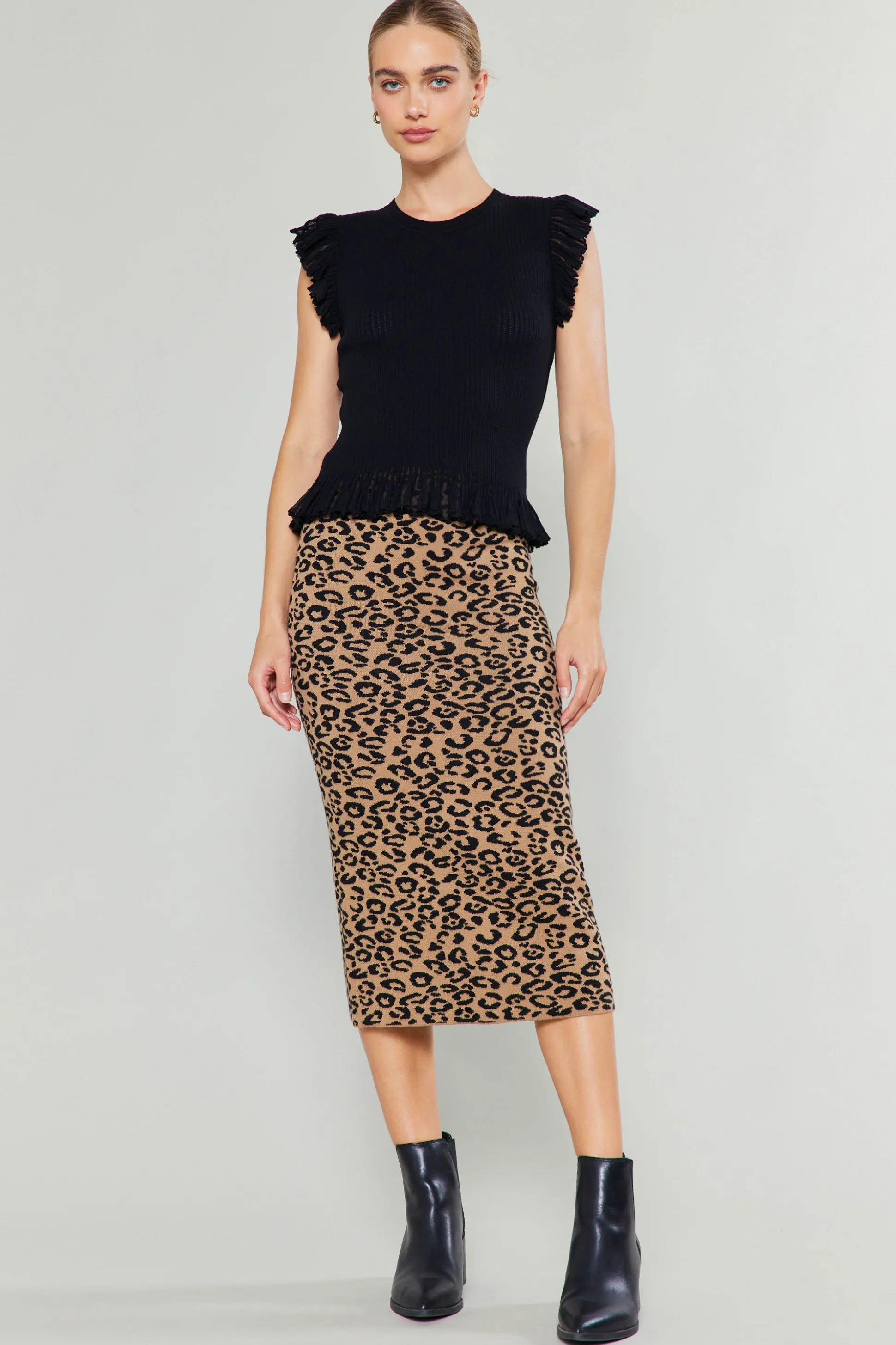 Flutter Sleeve Sweater Top<Current Air Best