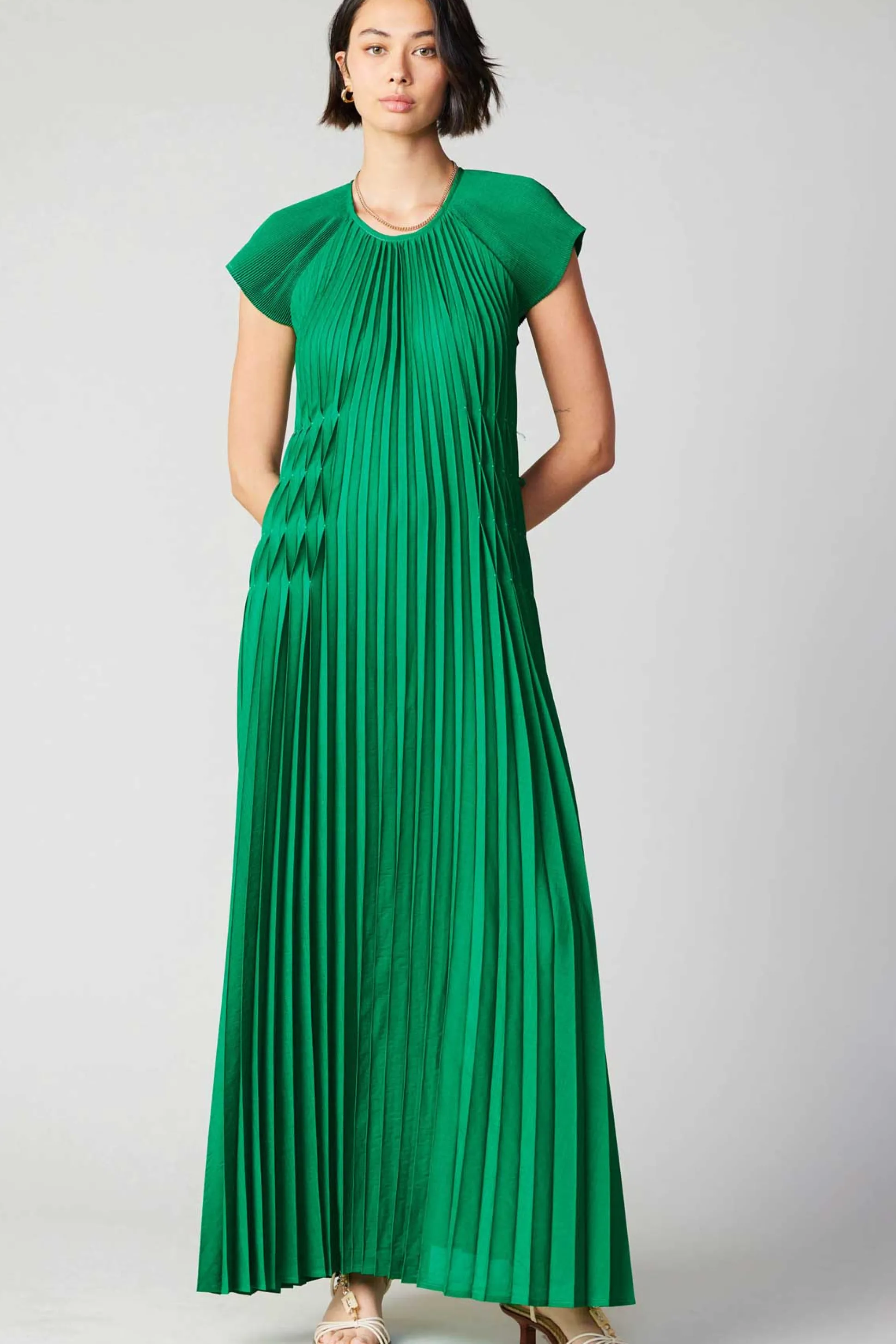 Mona Pleated Maxi Dress<Current Air Outlet