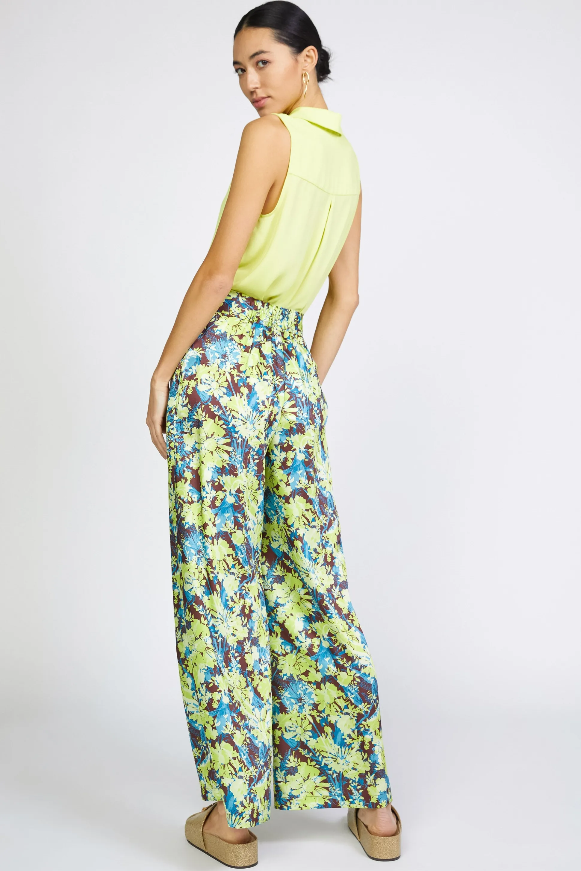 Floral Print Wide Pants<Current Air New