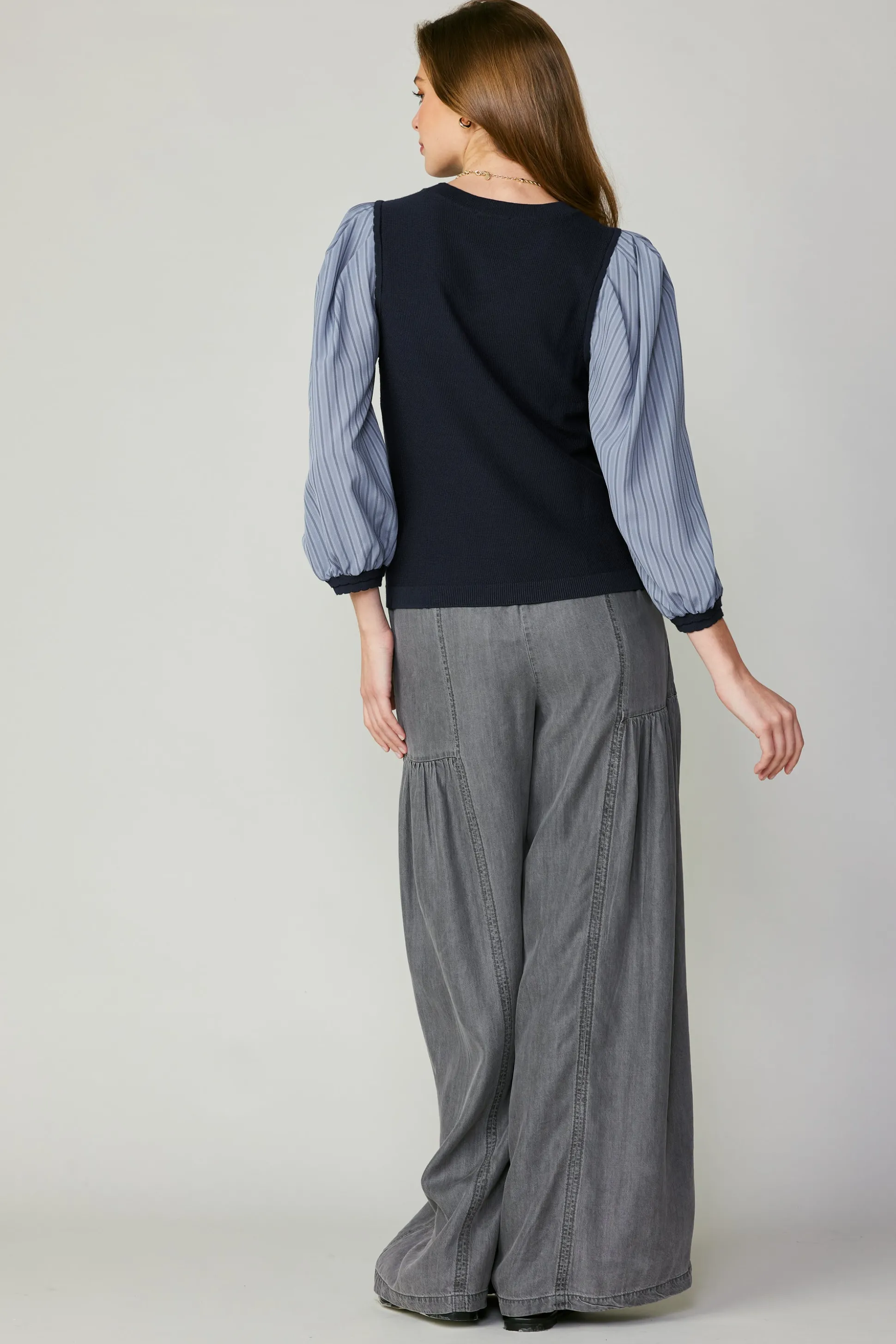 Contrast Sweater Top<Current Air Sale